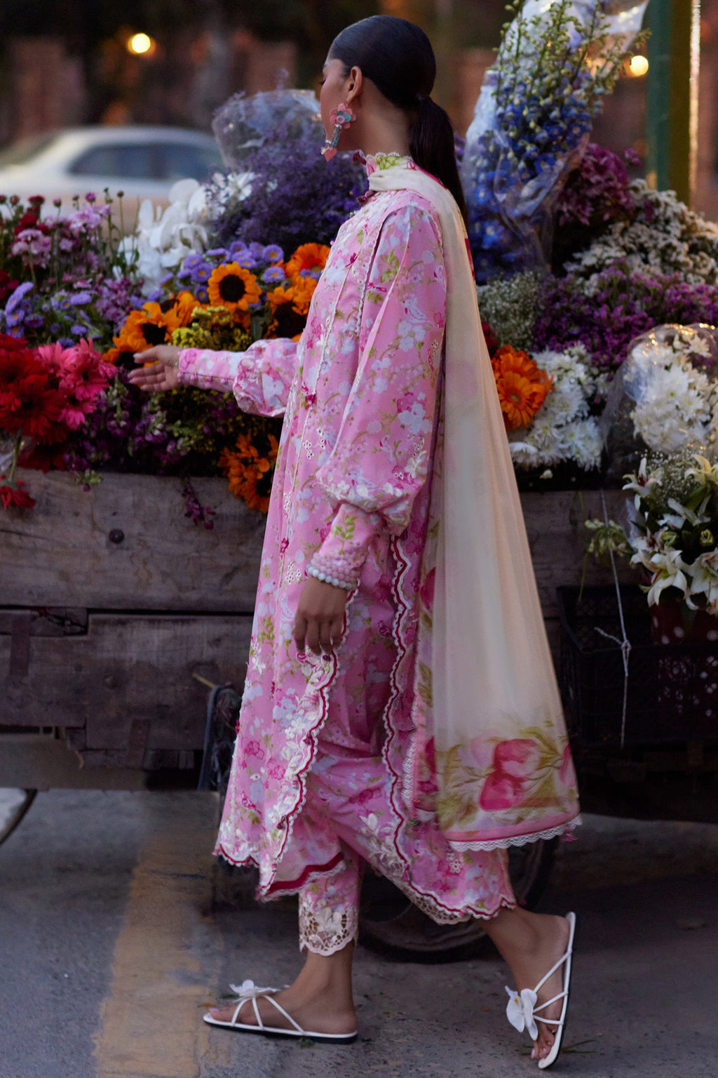 Zaha | Wildflower Festive Lawn 26 | Peony Reverie