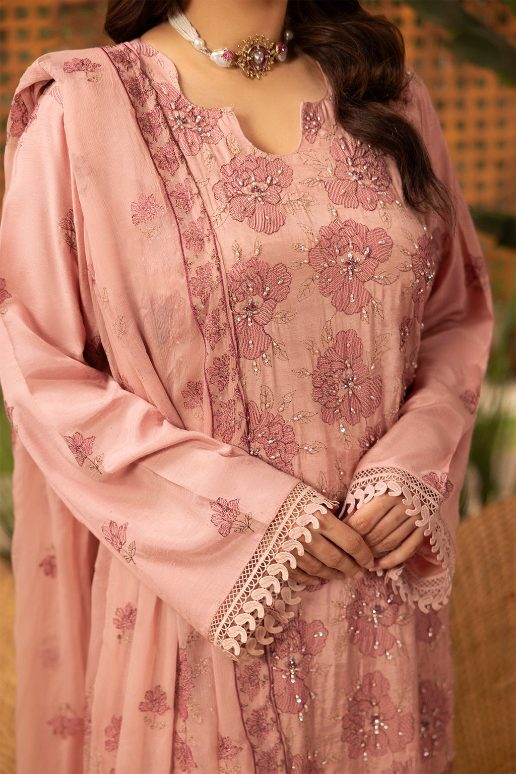 Noor E Fajar | Zaryaab EMbroidered Silk Karandi | KRS-292