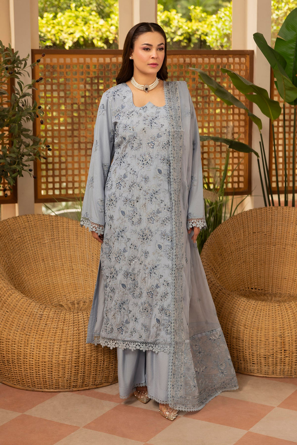 Noor E Fajar | Zaryaab EMbroidered Silk Karandi | KRS-293