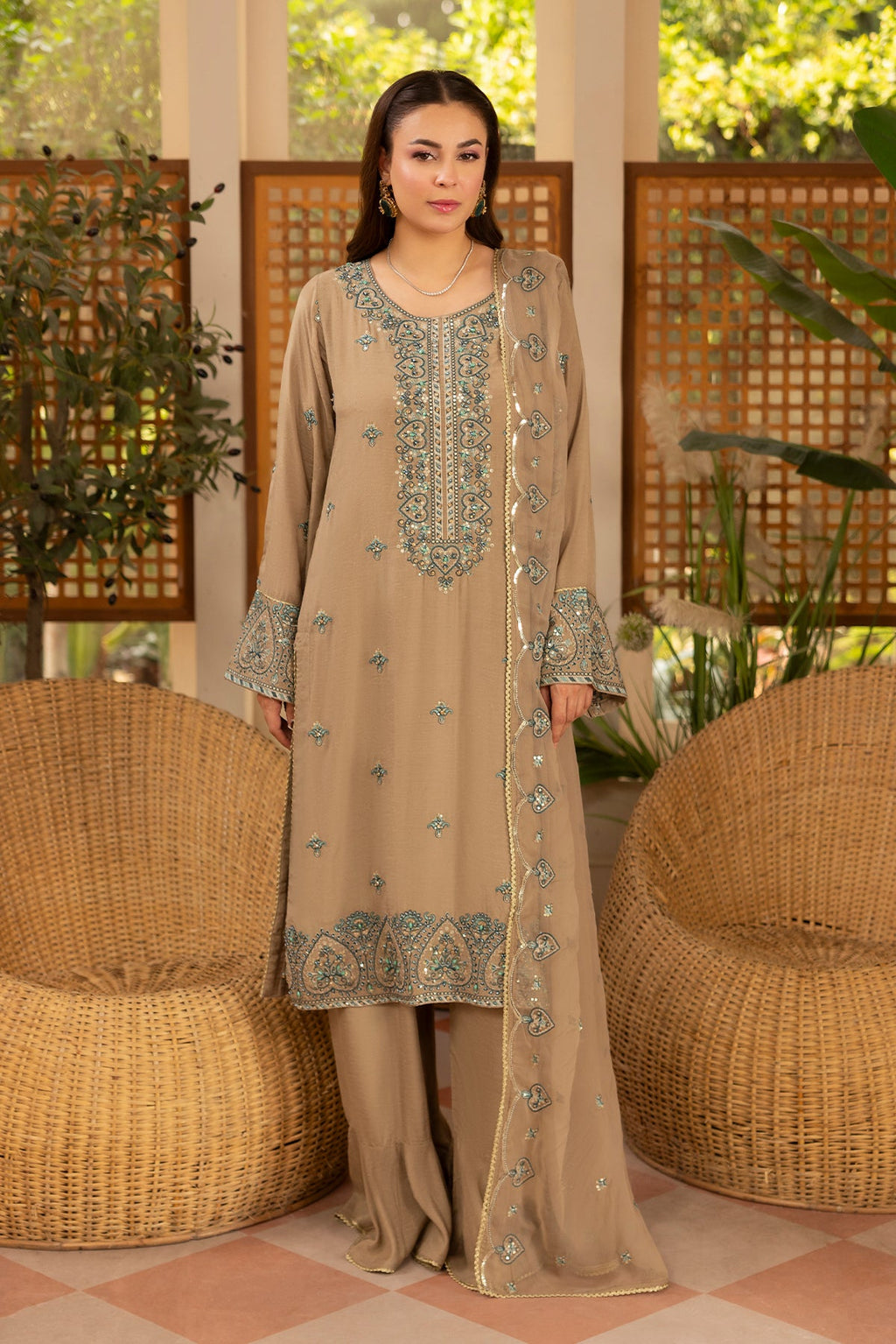 Noor E Fajar | Zaryaab EMbroidered Silk Karandi | KRS-295