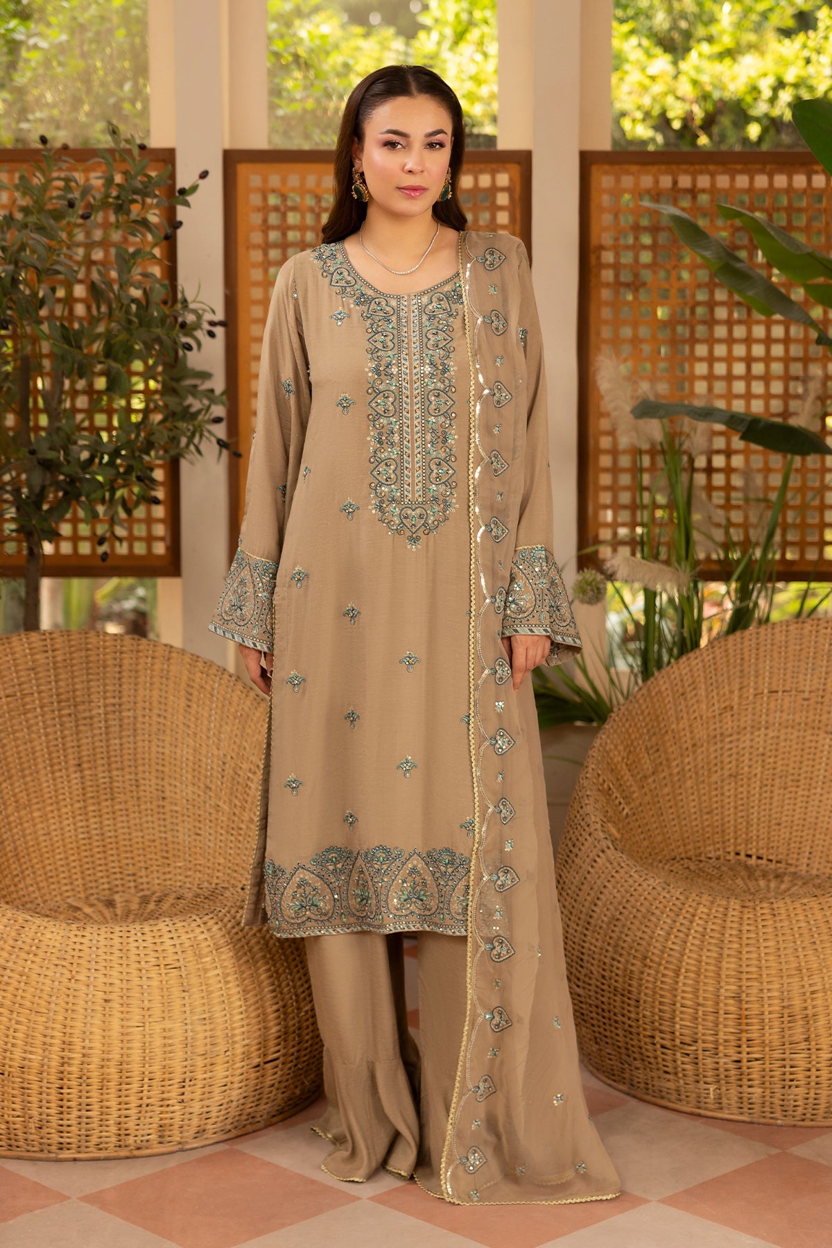 Noor E Fajar | Zaryaab EMbroidered Silk Karandi | KRS-295