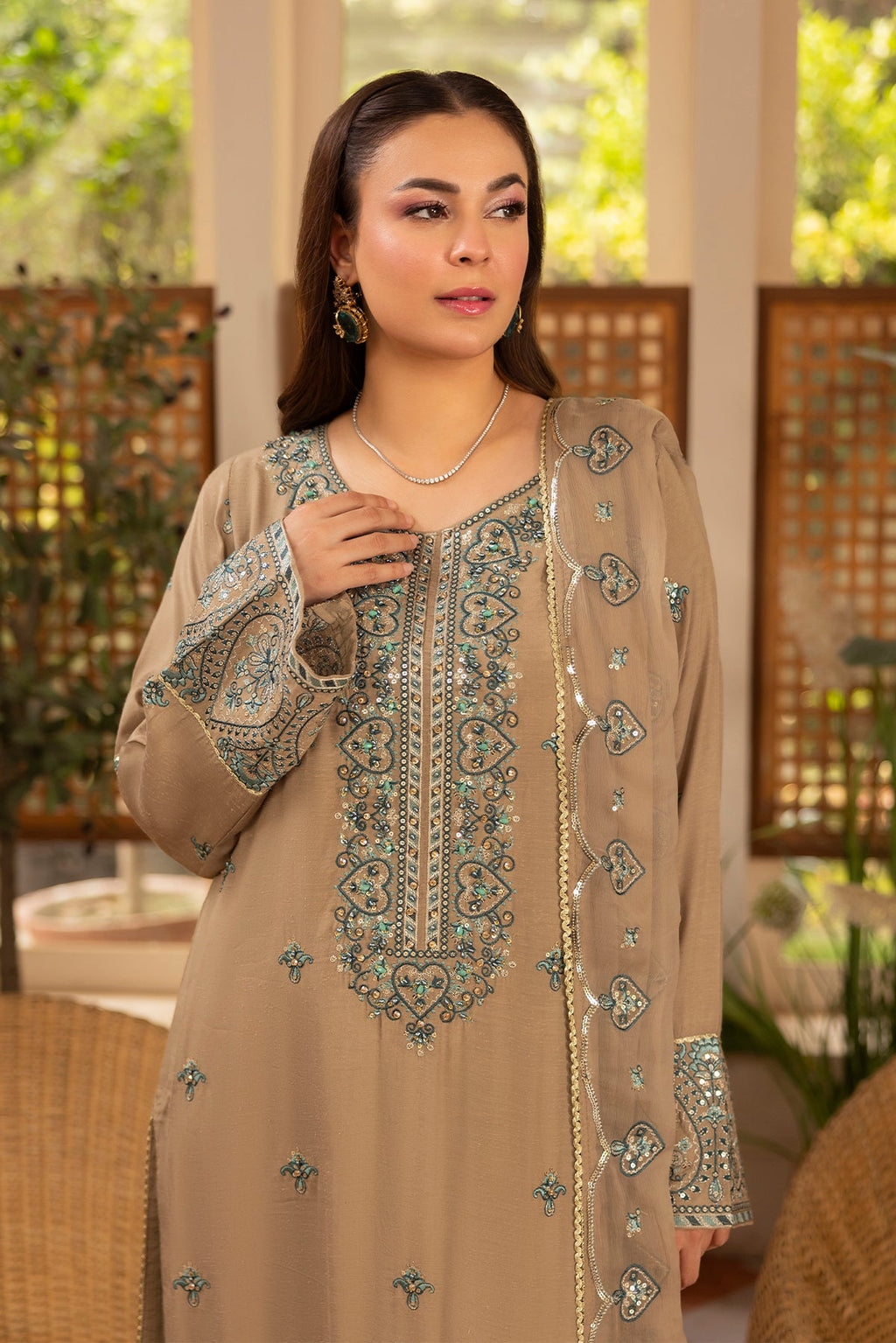 Noor E Fajar | Zaryaab EMbroidered Silk Karandi | KRS-295