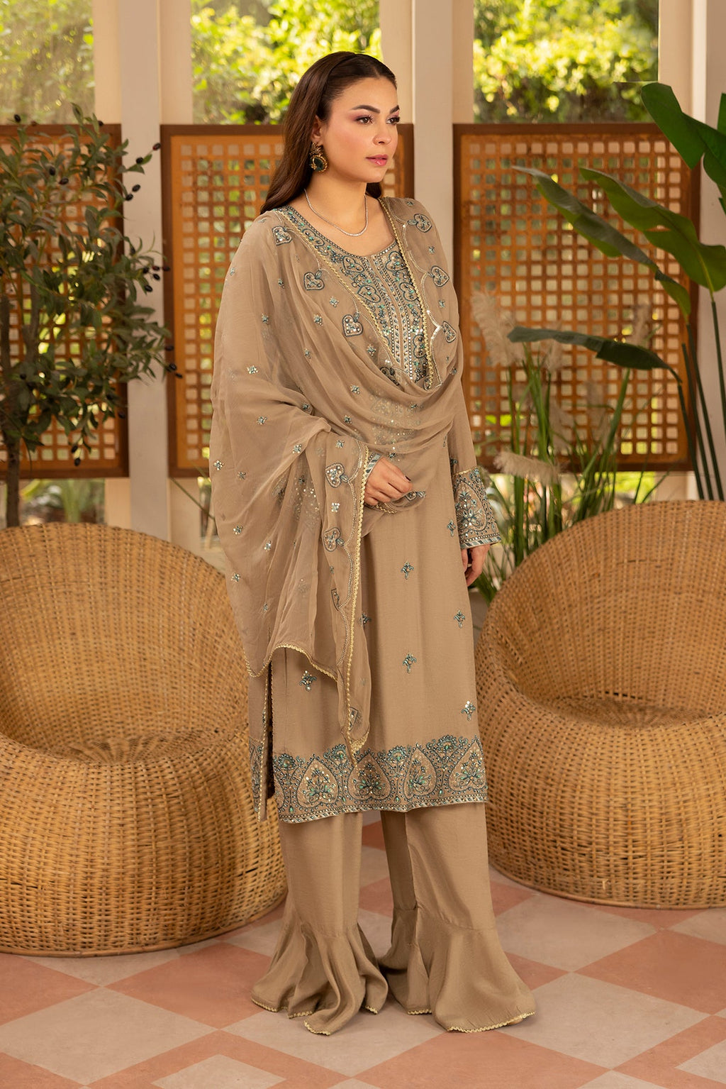 Noor E Fajar | Zaryaab EMbroidered Silk Karandi | KRS-295