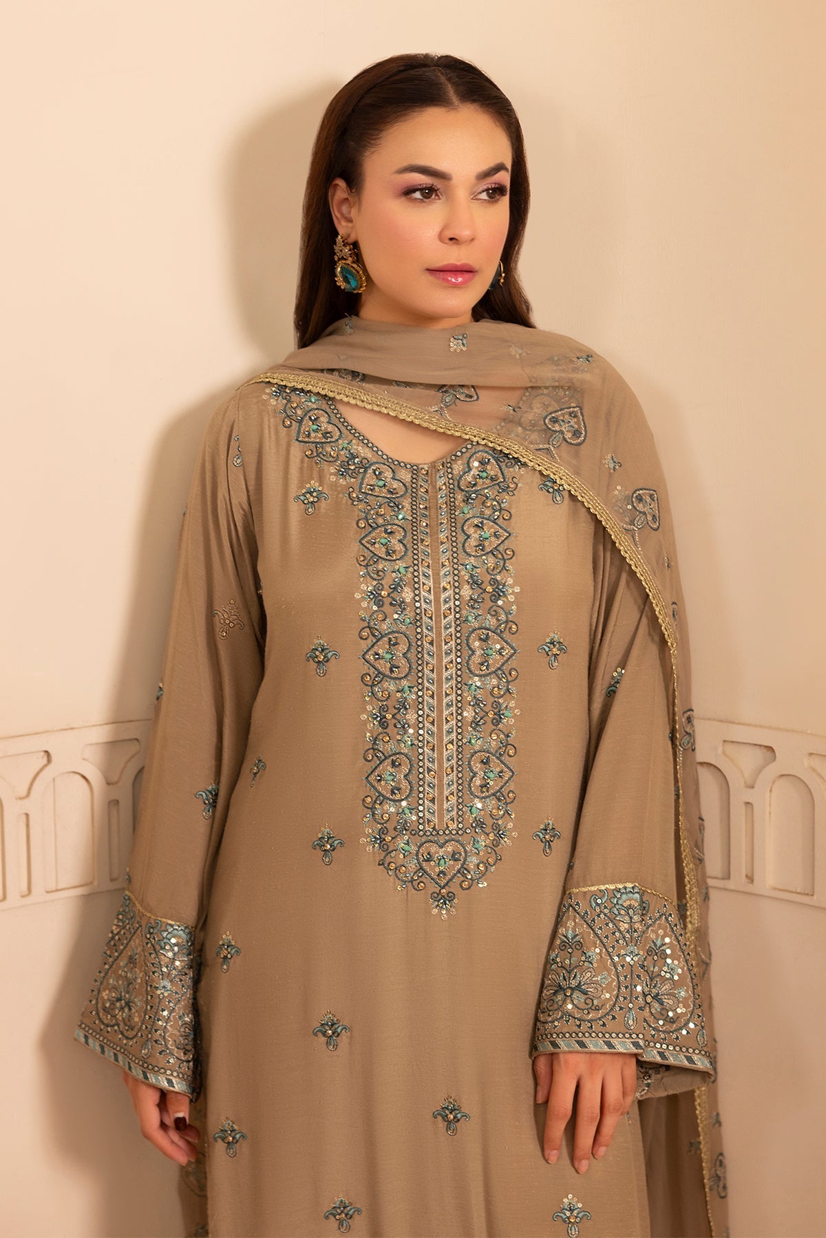 Noor E Fajar | Zaryaab EMbroidered Silk Karandi | KRS-295