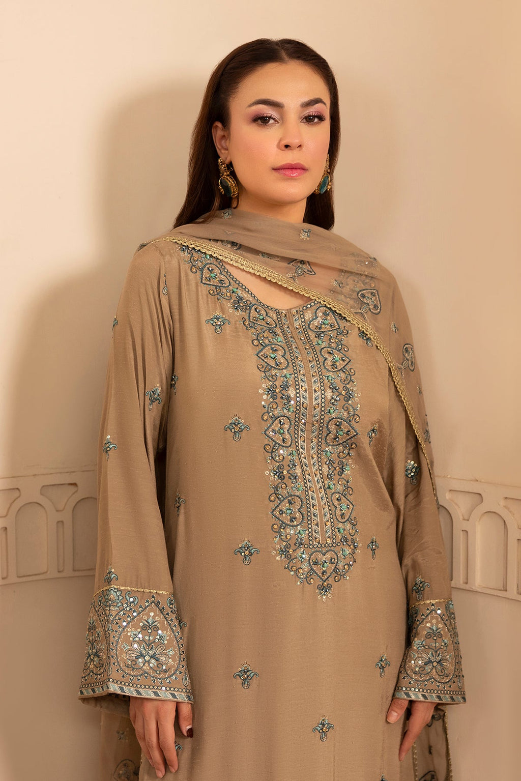 Noor E Fajar | Zaryaab EMbroidered Silk Karandi | KRS-295