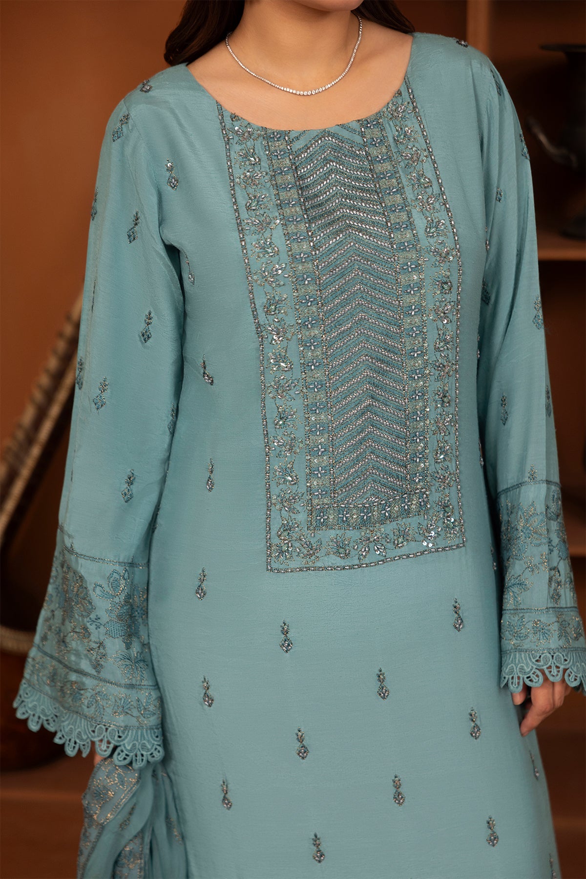 Noor E Fajar | Zaryaab EMbroidered Silk Karandi | KRS-296