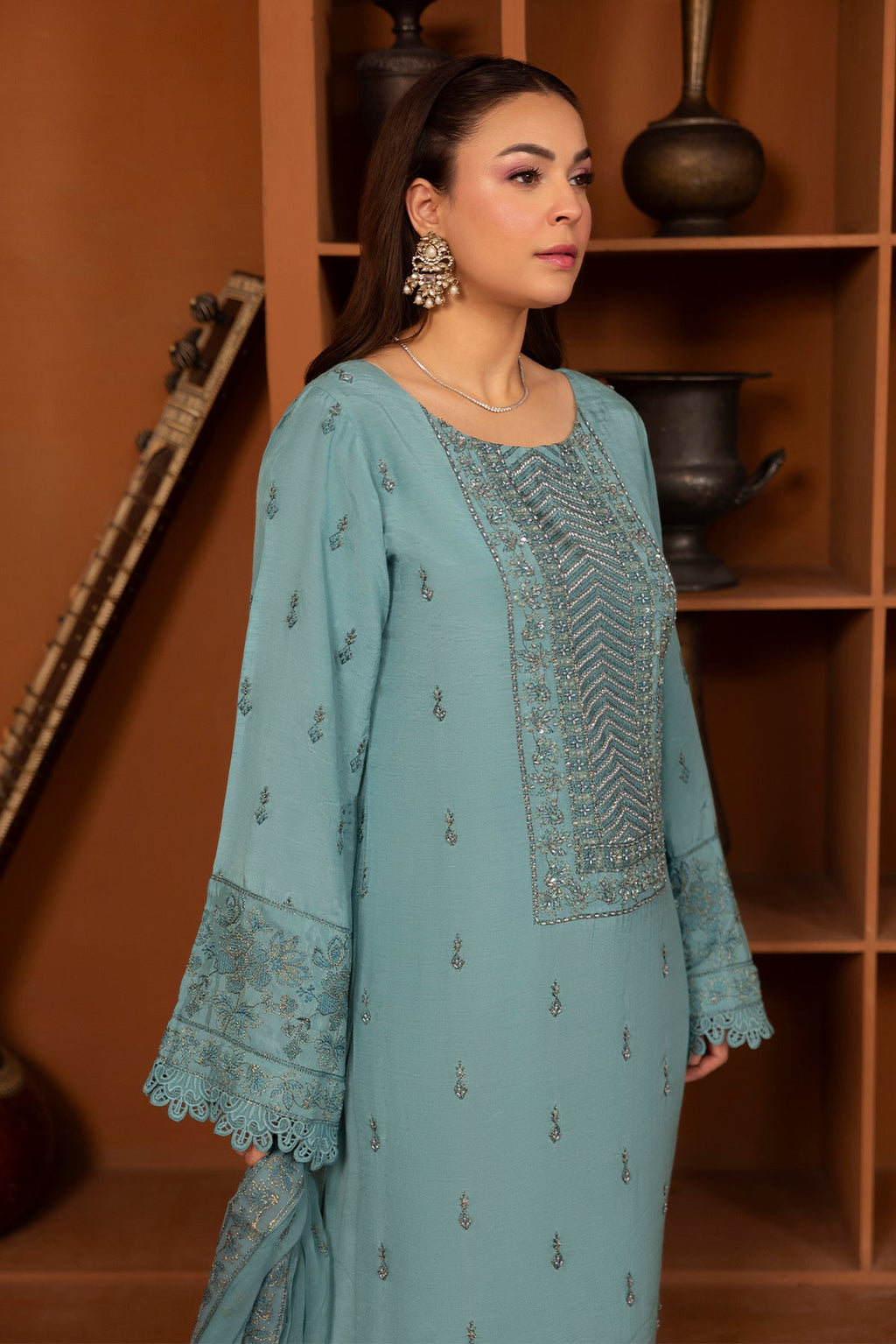Noor E Fajar | Zaryaab EMbroidered Silk Karandi | KRS-296