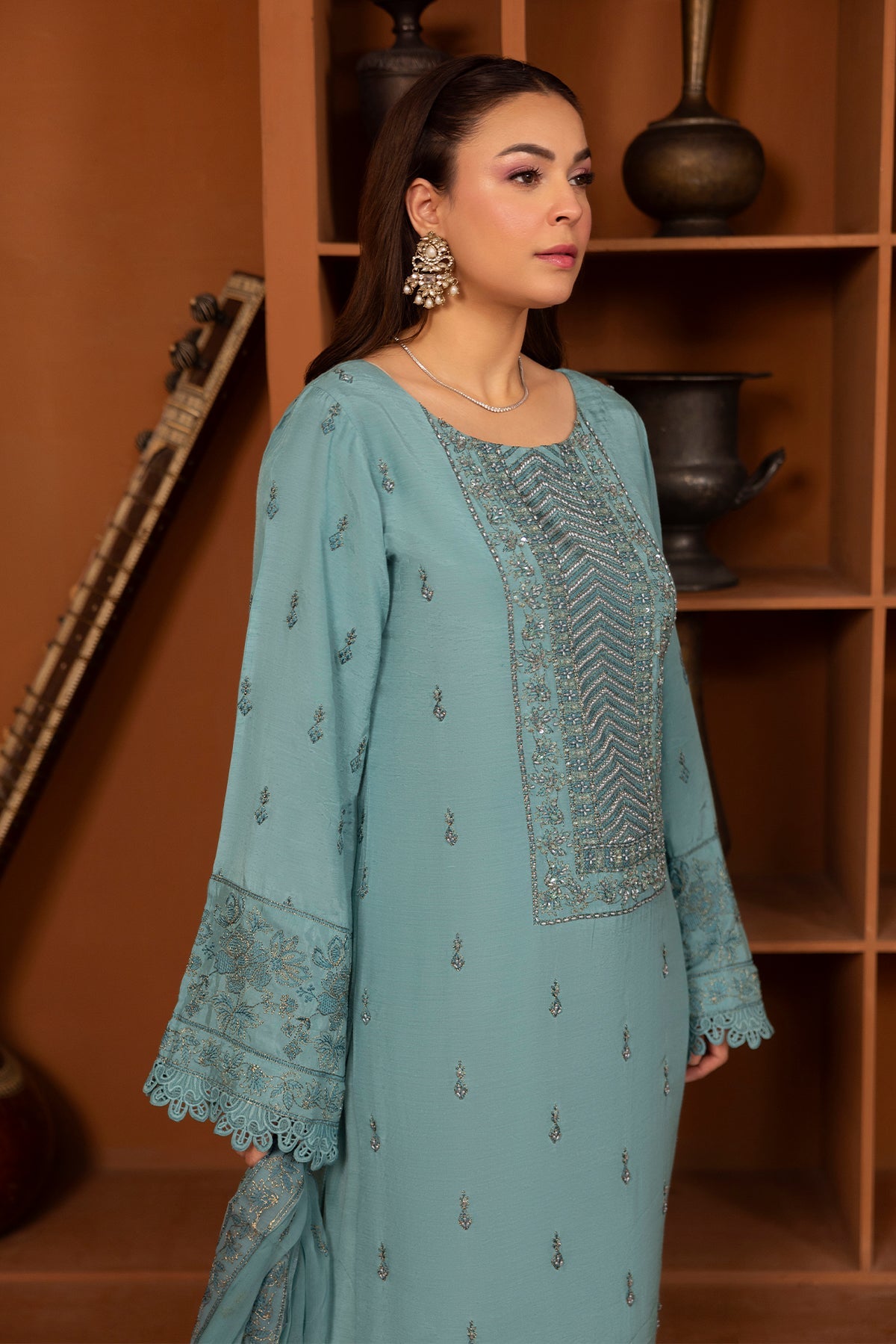 Noor E Fajar | Zaryaab EMbroidered Silk Karandi | KRS-296
