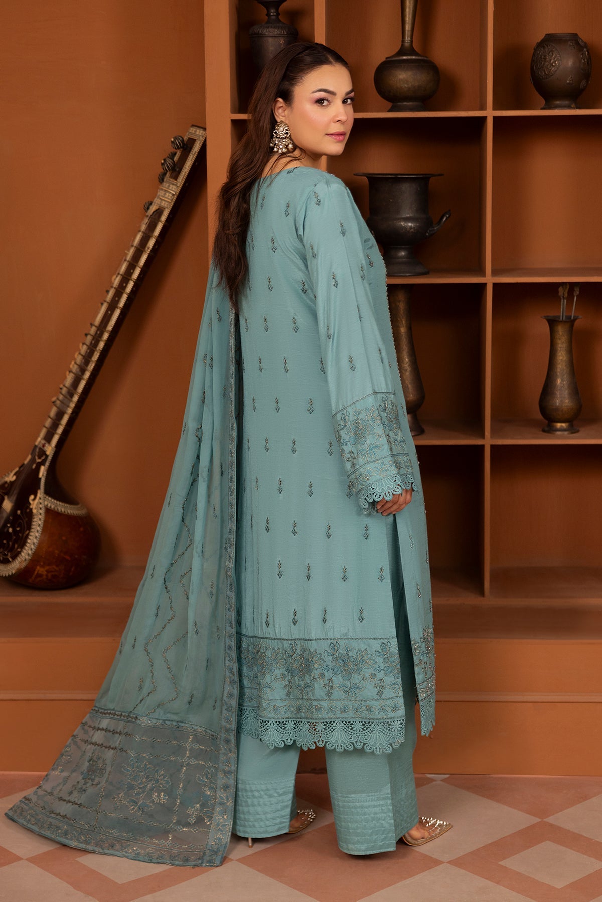 Noor E Fajar | Zaryaab EMbroidered Silk Karandi | KRS-296
