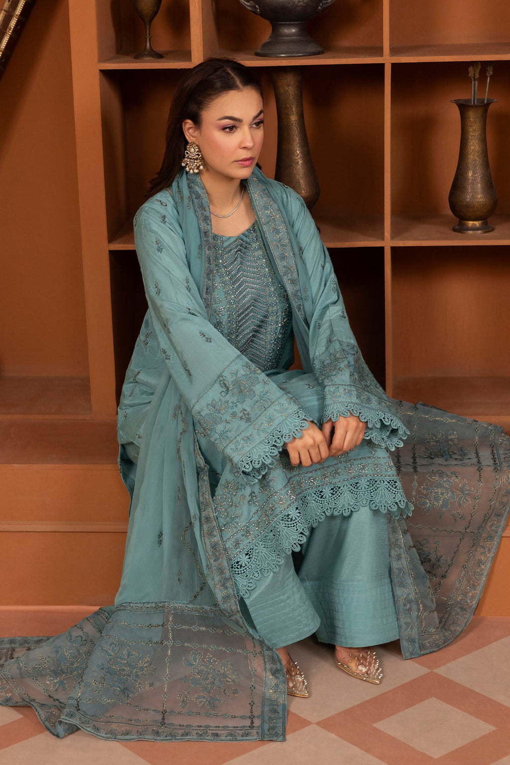Noor E Fajar | Zaryaab EMbroidered Silk Karandi | KRS-296