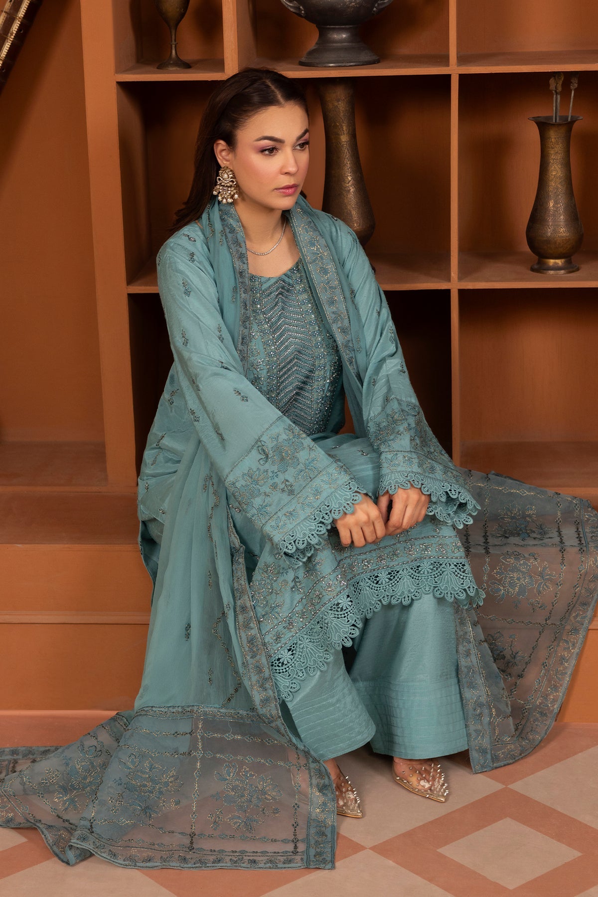 Noor E Fajar | Zaryaab EMbroidered Silk Karandi | KRS-296