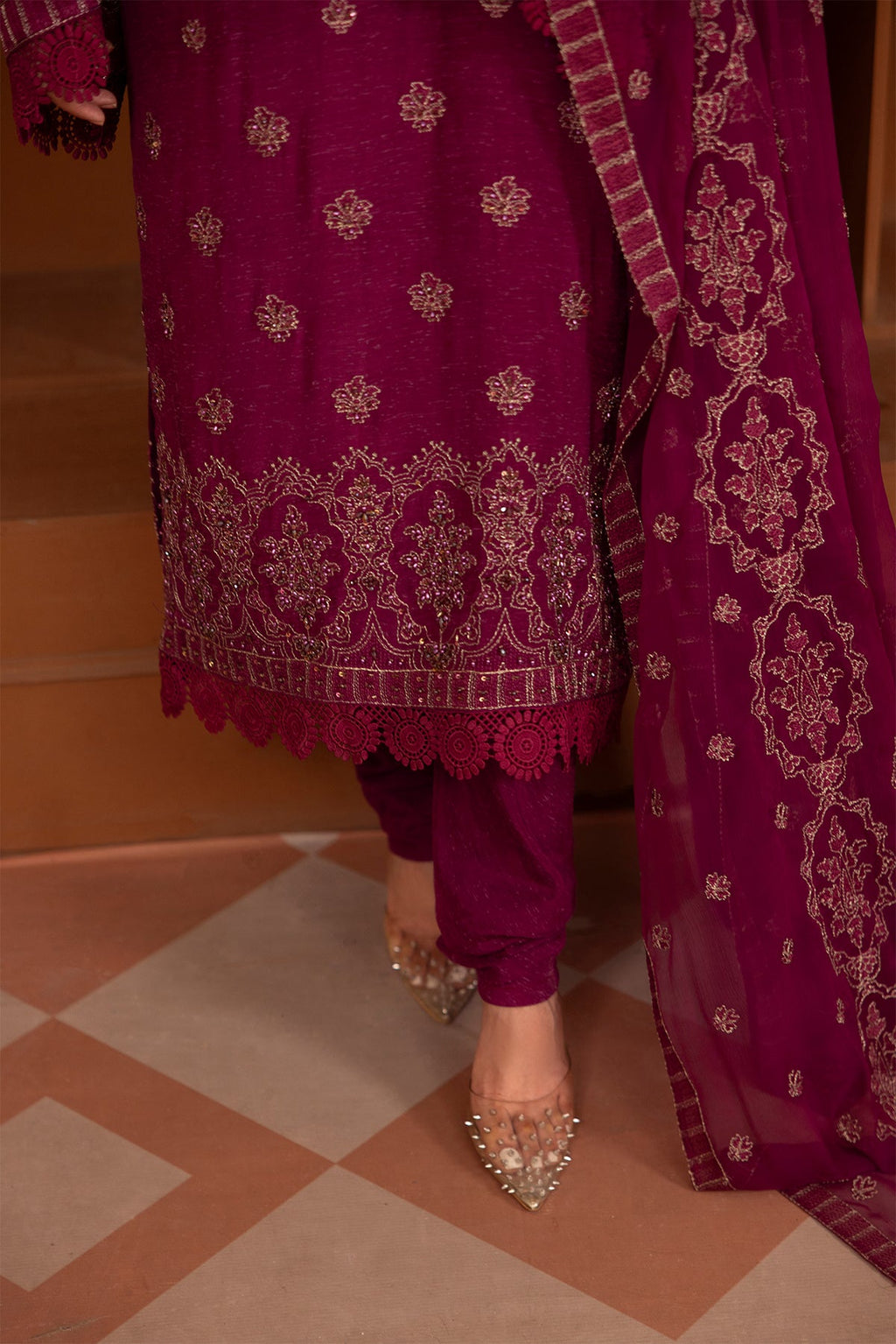 Noor E Fajar | Zaryaab EMbroidered Silk Karandi | KRS-297