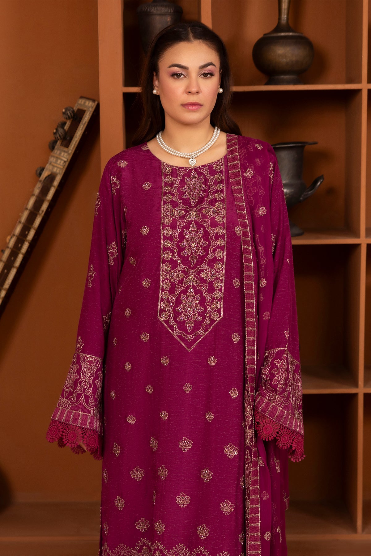 Noor E Fajar | Zaryaab EMbroidered Silk Karandi | KRS-297