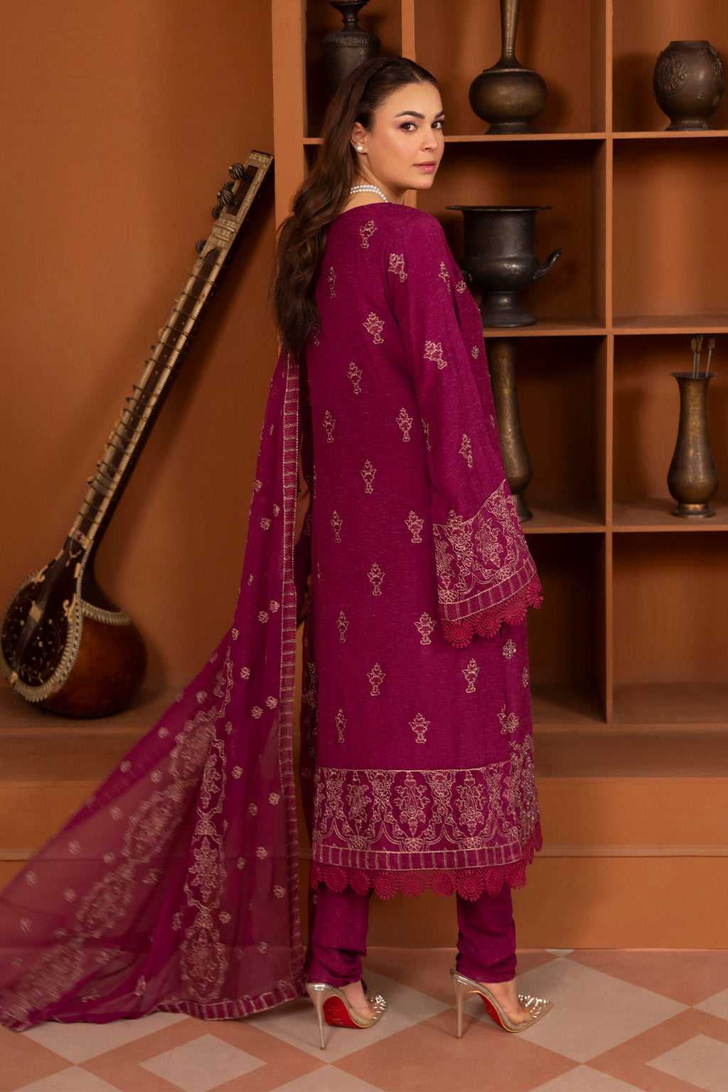 Noor E Fajar | Zaryaab EMbroidered Silk Karandi | KRS-297