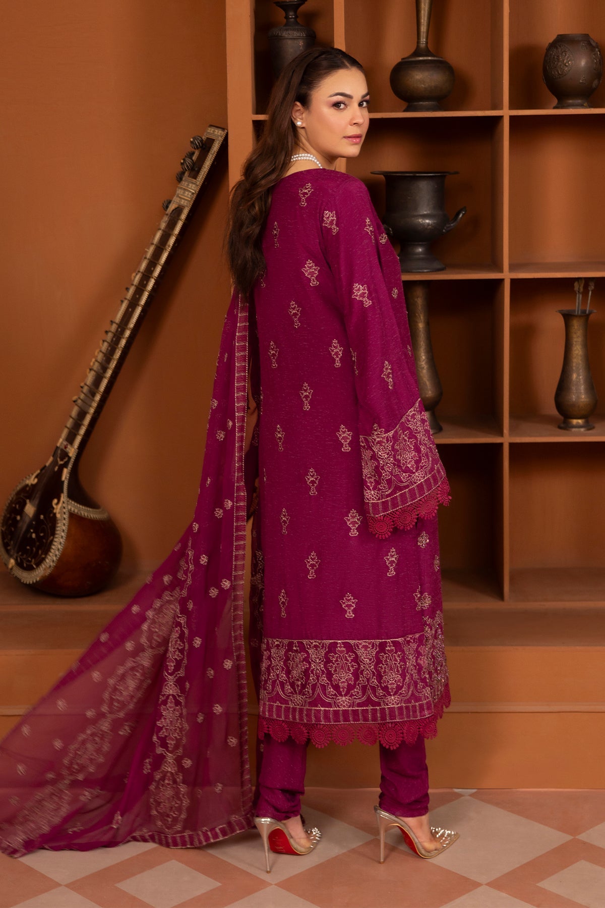 Noor E Fajar | Zaryaab EMbroidered Silk Karandi | KRS-297