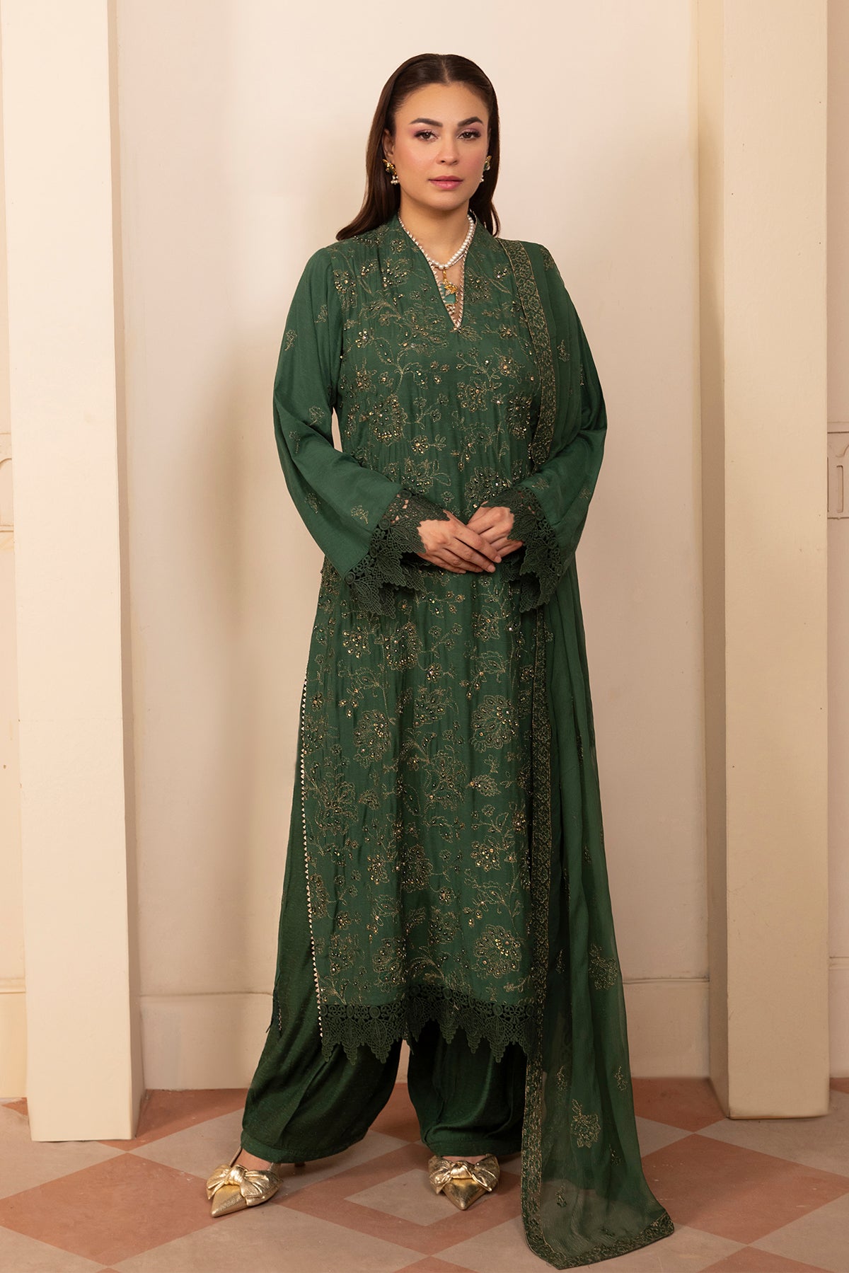 Noor E Fajar | Zaryaab EMbroidered Silk Karandi | KRS-298