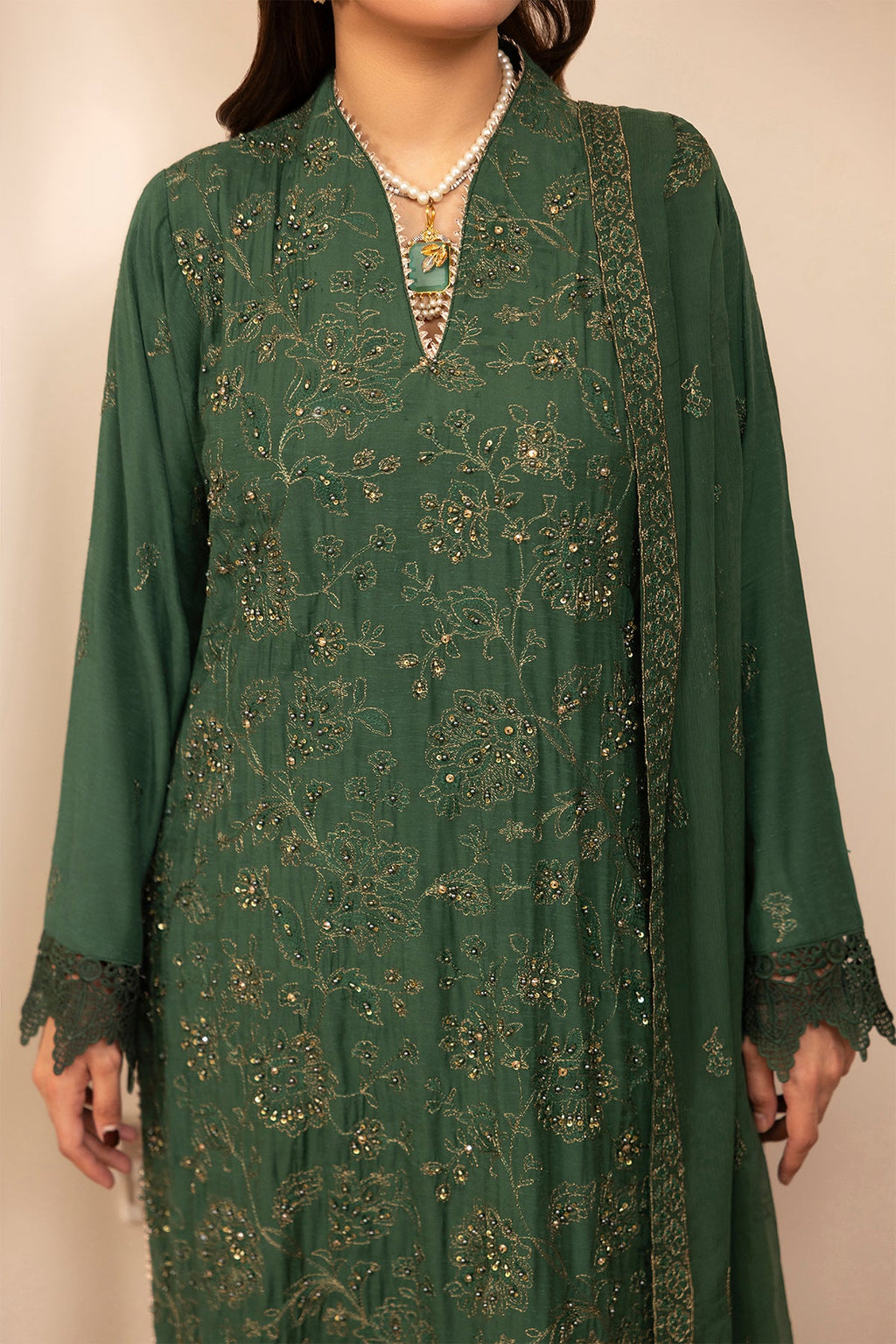 Noor E Fajar | Zaryaab EMbroidered Silk Karandi | KRS-298