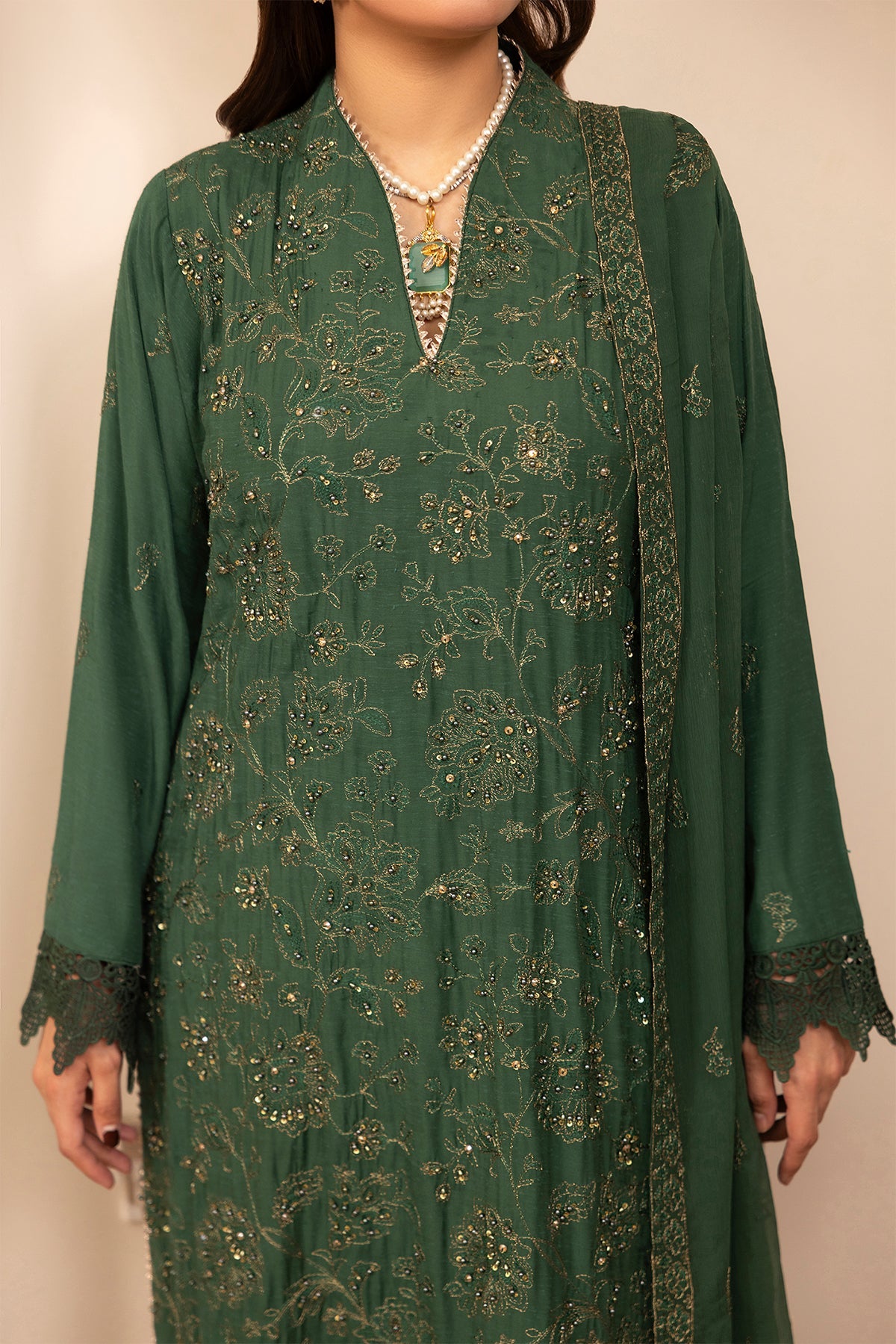 Noor E Fajar | Zaryaab EMbroidered Silk Karandi | KRS-298