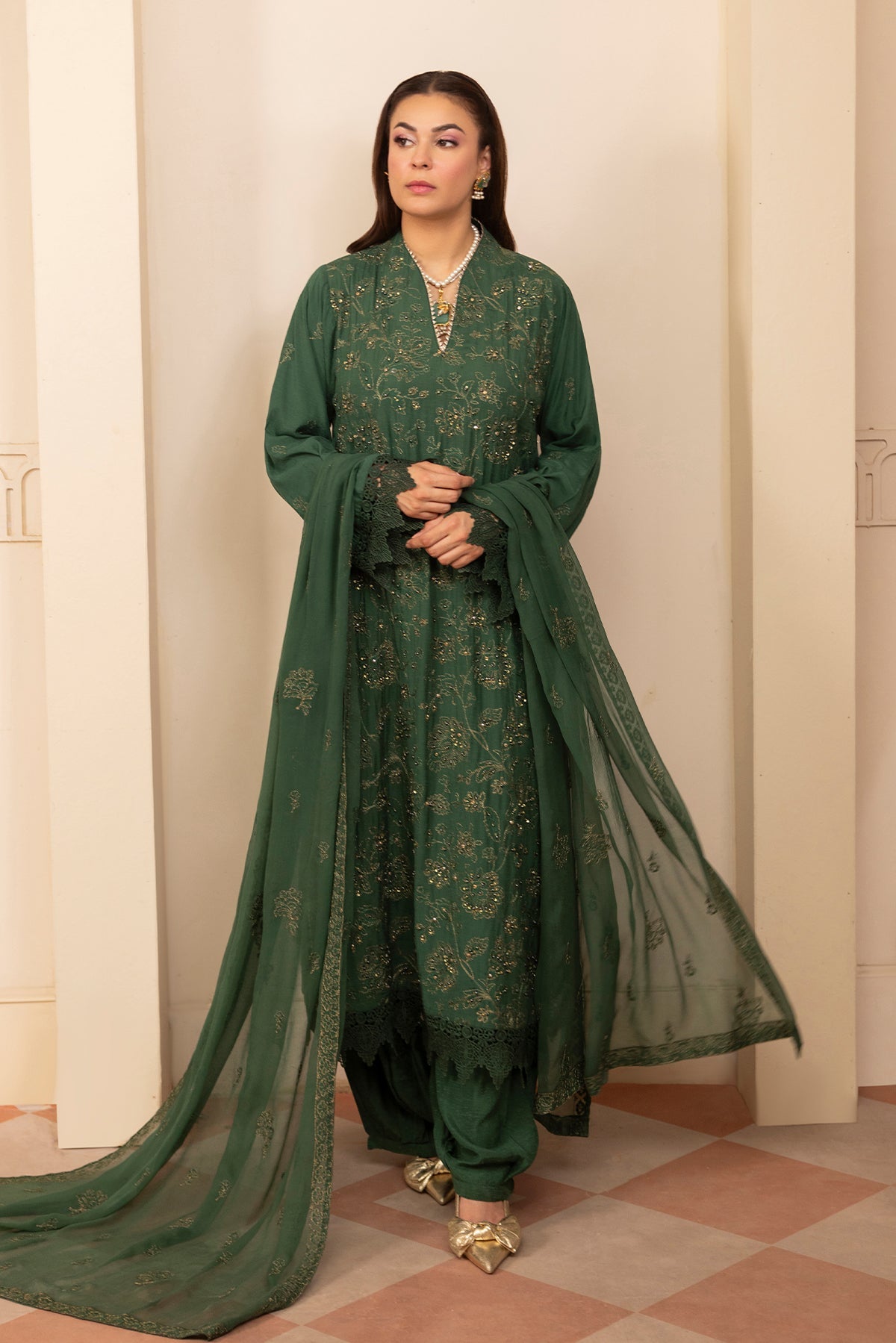 Noor E Fajar | Zaryaab EMbroidered Silk Karandi | KRS-298