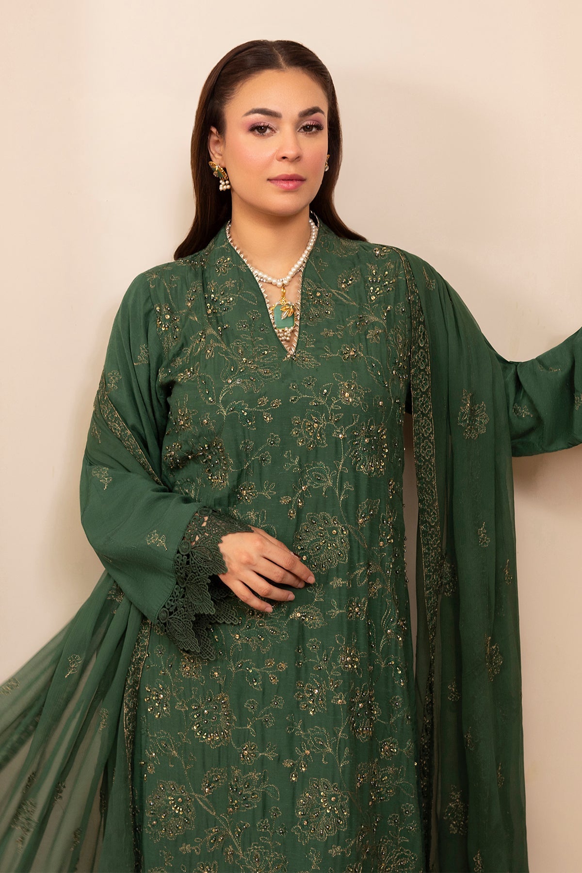 Noor E Fajar | Zaryaab EMbroidered Silk Karandi | KRS-298