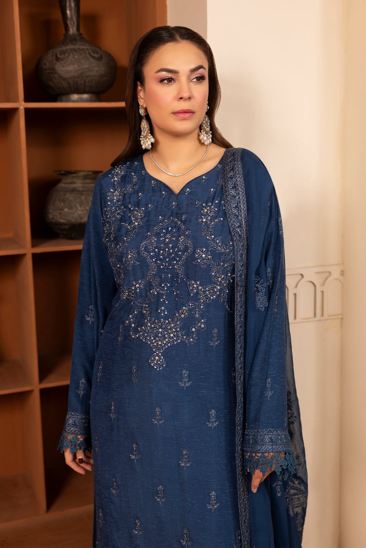 Noor E Fajar | Zaryaab EMbroidered Silk Karandi | KRS-299