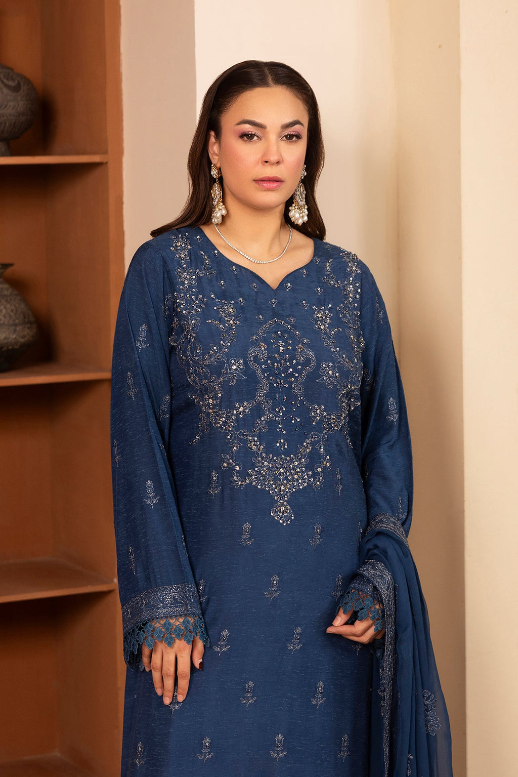 Noor E Fajar | Zaryaab EMbroidered Silk Karandi | KRS-299