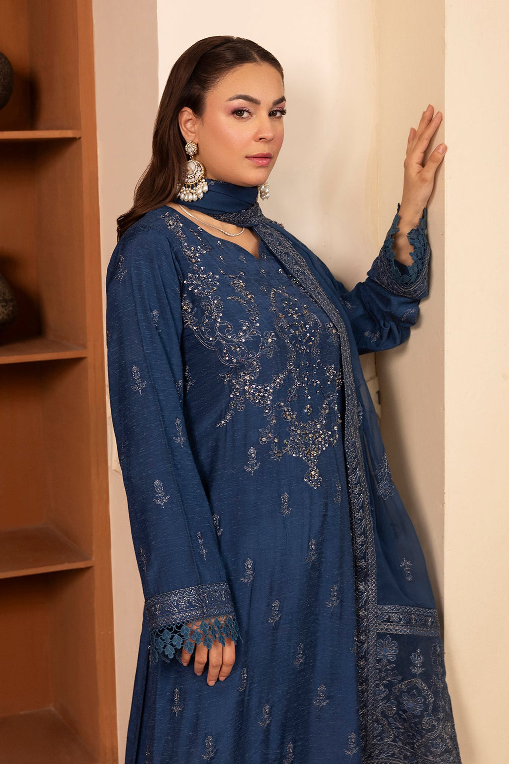 Noor E Fajar | Zaryaab EMbroidered Silk Karandi | KRS-299