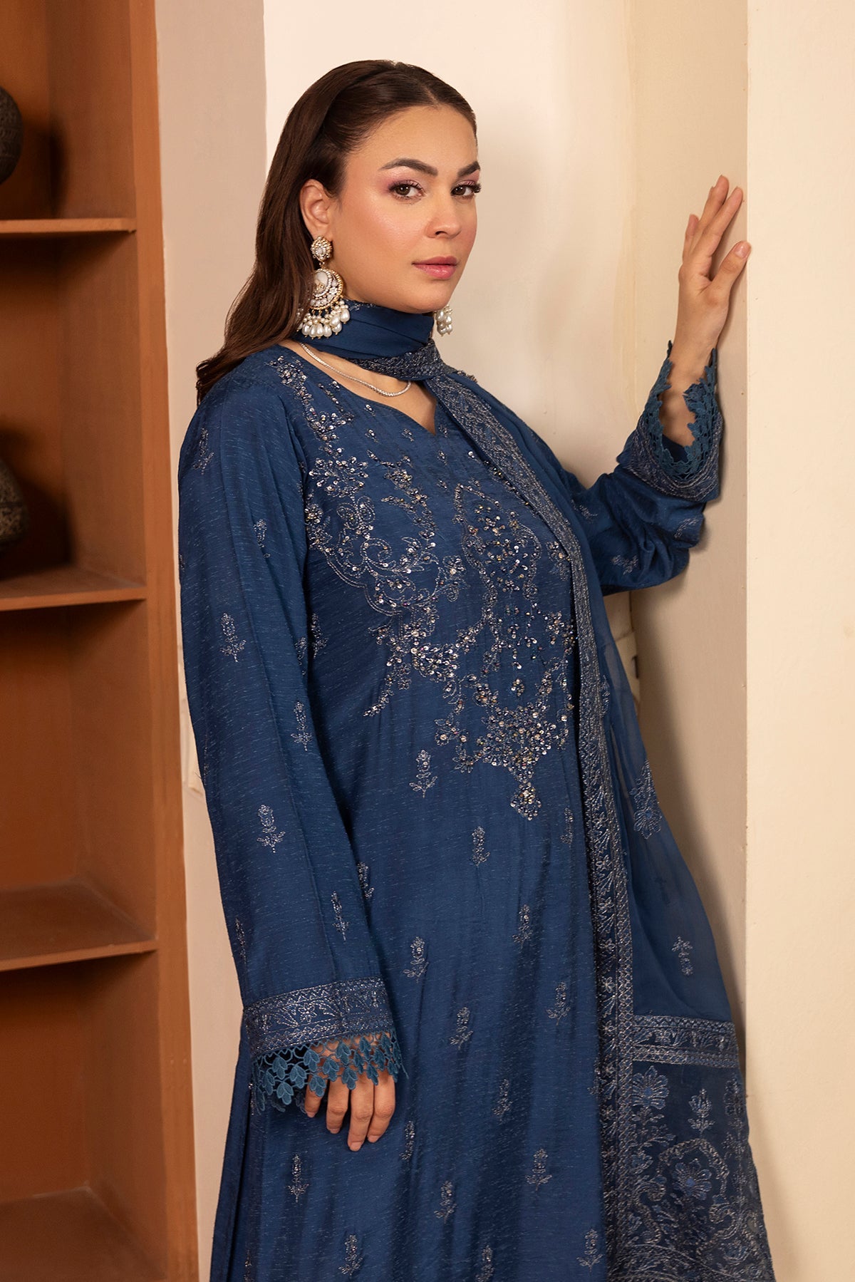 Noor E Fajar | Zaryaab EMbroidered Silk Karandi | KRS-299
