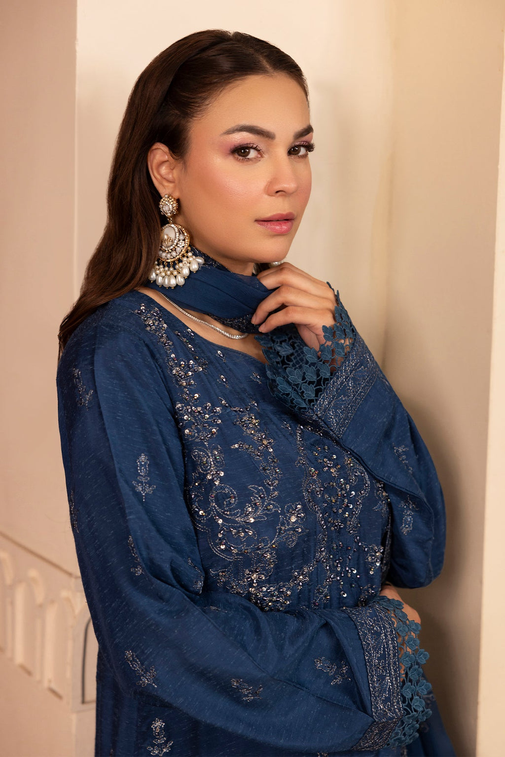 Noor E Fajar | Zaryaab EMbroidered Silk Karandi | KRS-299