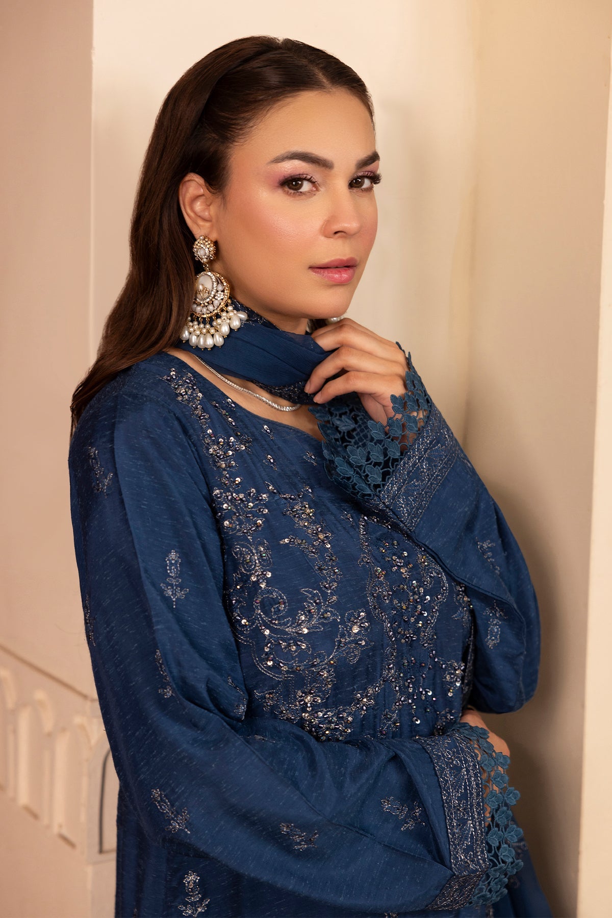 Noor E Fajar | Zaryaab EMbroidered Silk Karandi | KRS-299