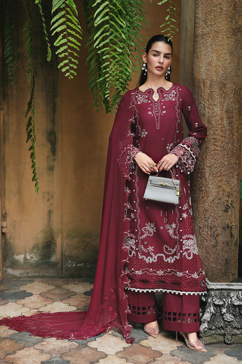 QALAMKAR | QLINE LAWN DROP 1 | GARNET