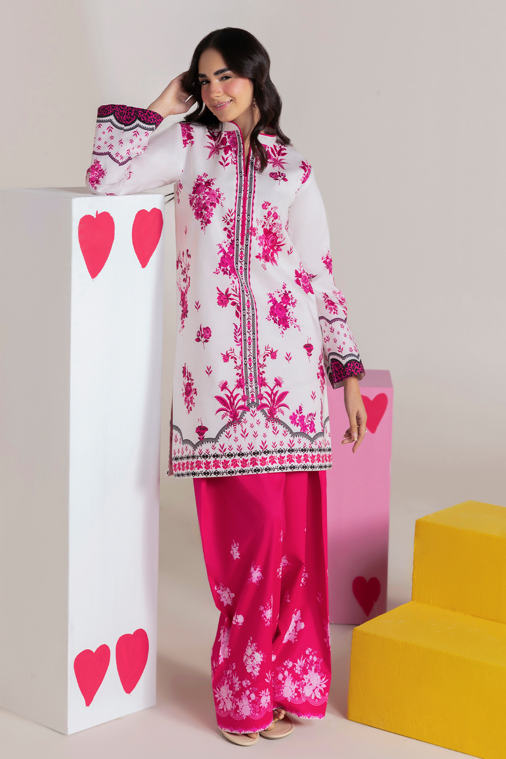 Raj Bari | Amal Summer Prints 2Pc Unstitched Cord | 01