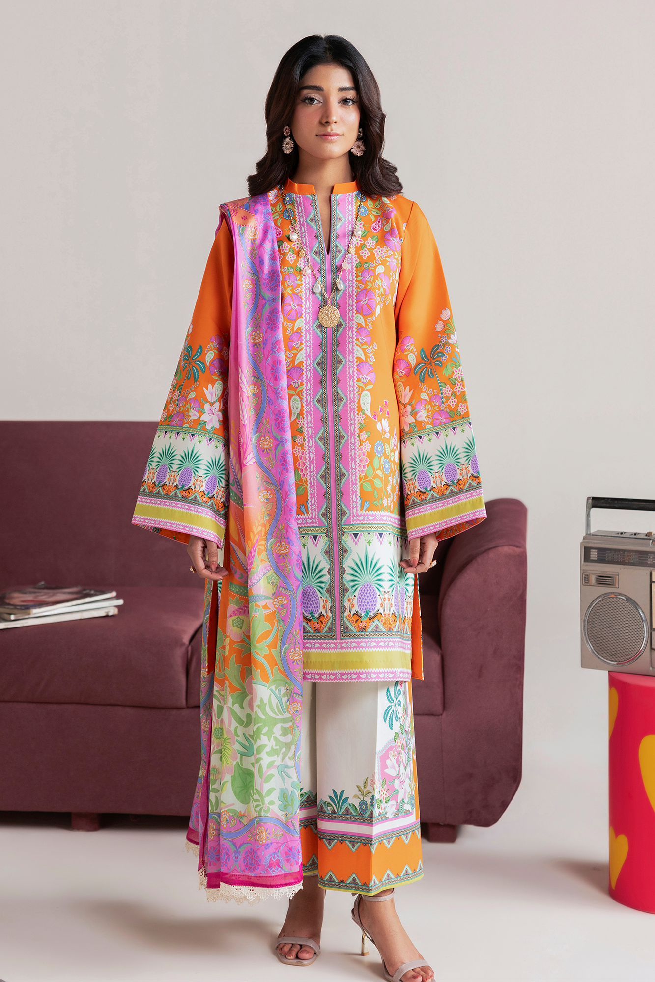 Raj bari | Amal Summer Prints 3Pc Unstitched | 07