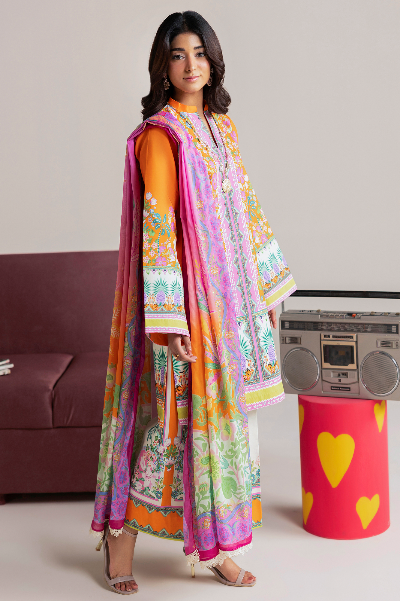 Raj bari | Amal Summer Prints 3Pc Unstitched | 07