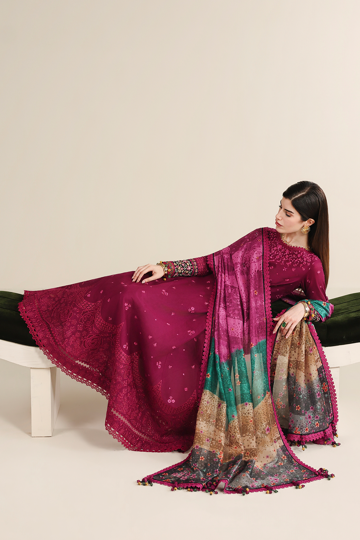 Jazmin | Iris Embroidered Lawn | IL26-D02