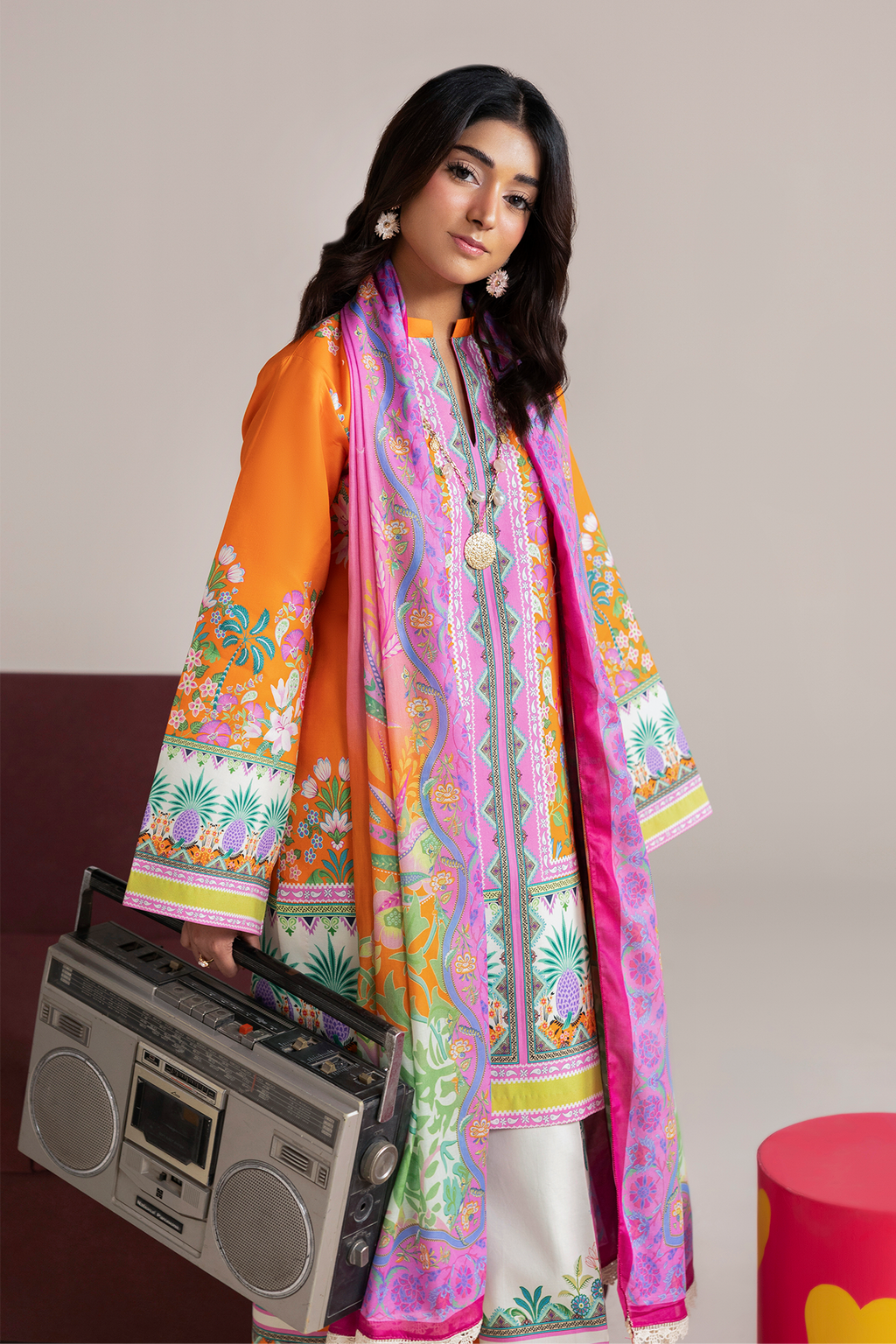 Raj bari | Amal Summer Prints 3Pc Unstitched | 07
