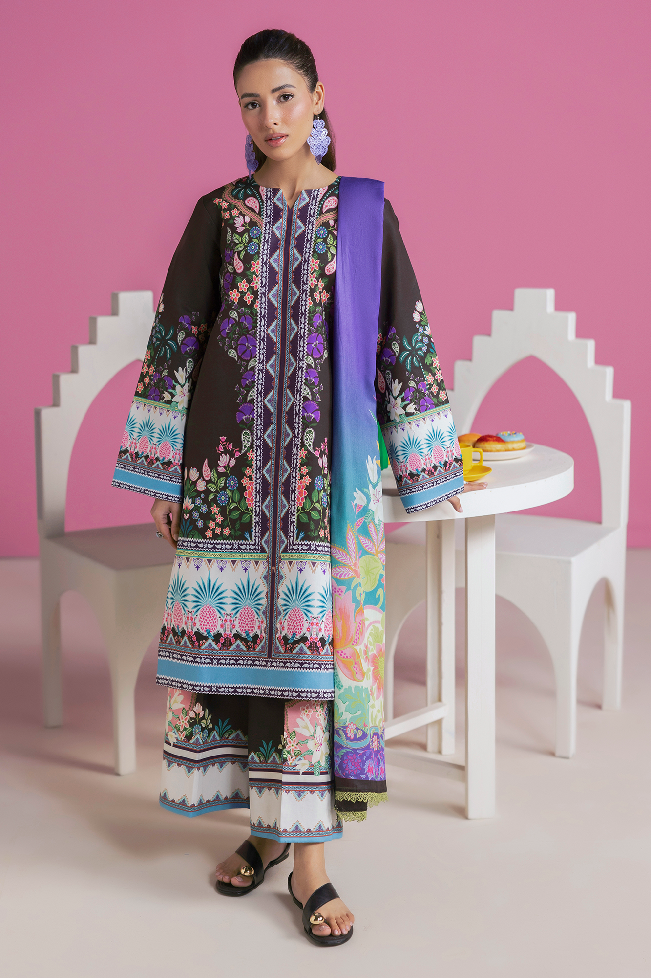 Raj bari | Amal Summer Prints 3Pc Unstitched | 12