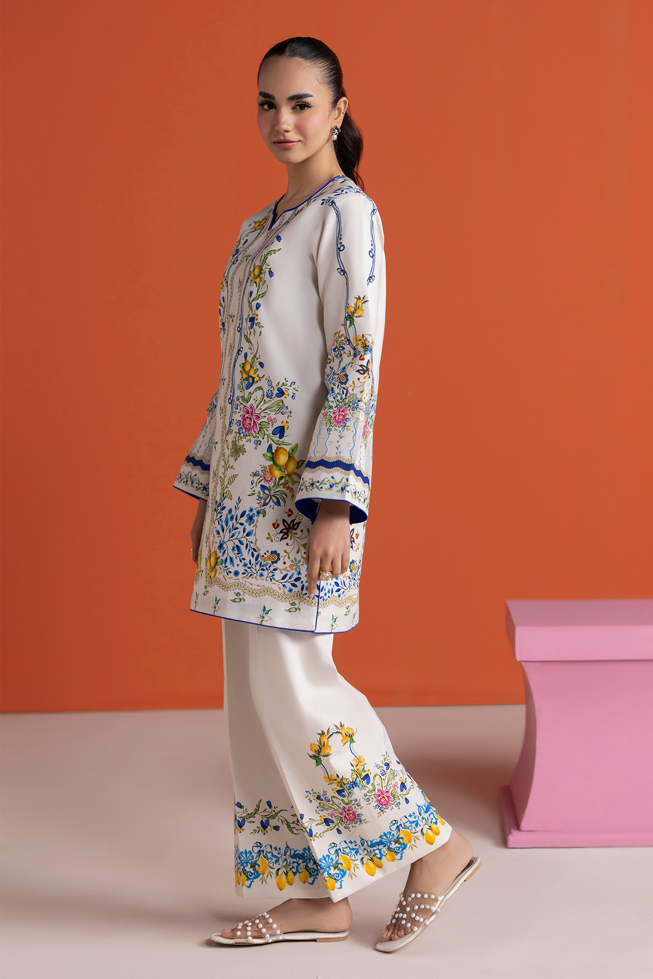 Raj bari | Amal Summer Prints 2Pc Unstitched Cord | 16