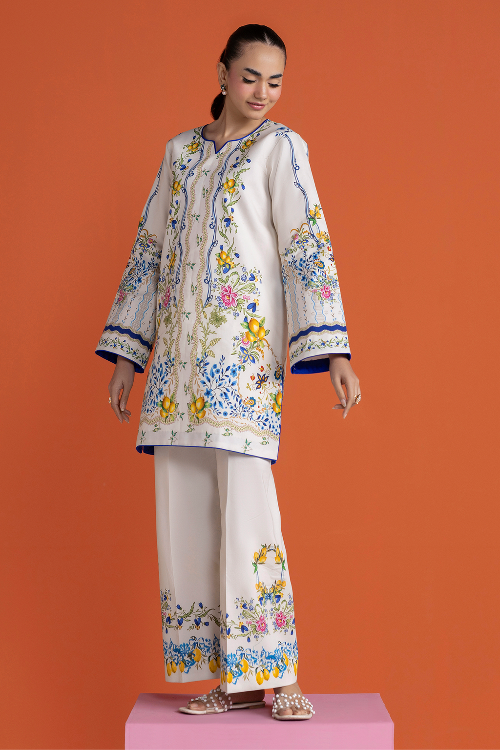 Raj bari | Amal Summer Prints 2Pc Unstitched Cord | 16