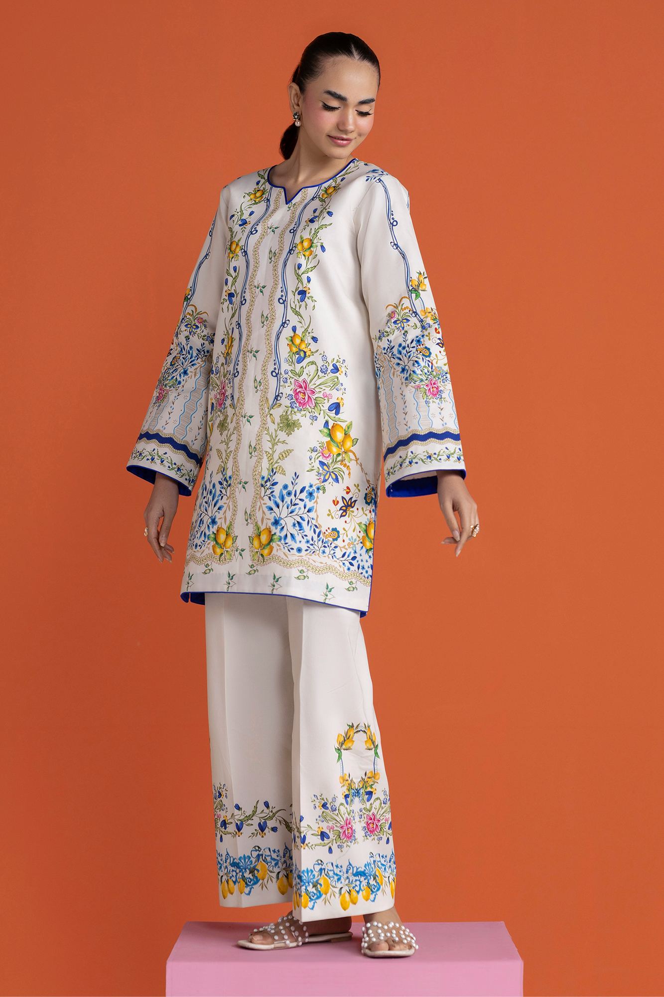 Raj bari | Amal Summer Prints 2Pc Unstitched Cord | 16
