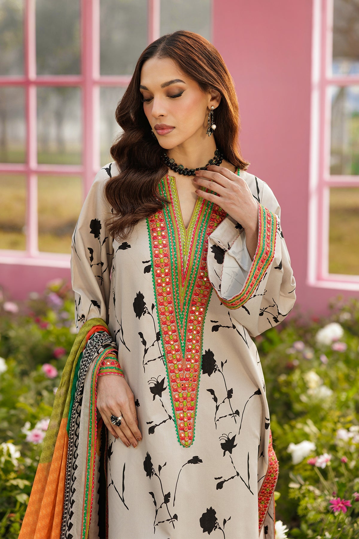 Charizma | 3-PC Unstitched Embroidered Lawn Collection | CRB6-02