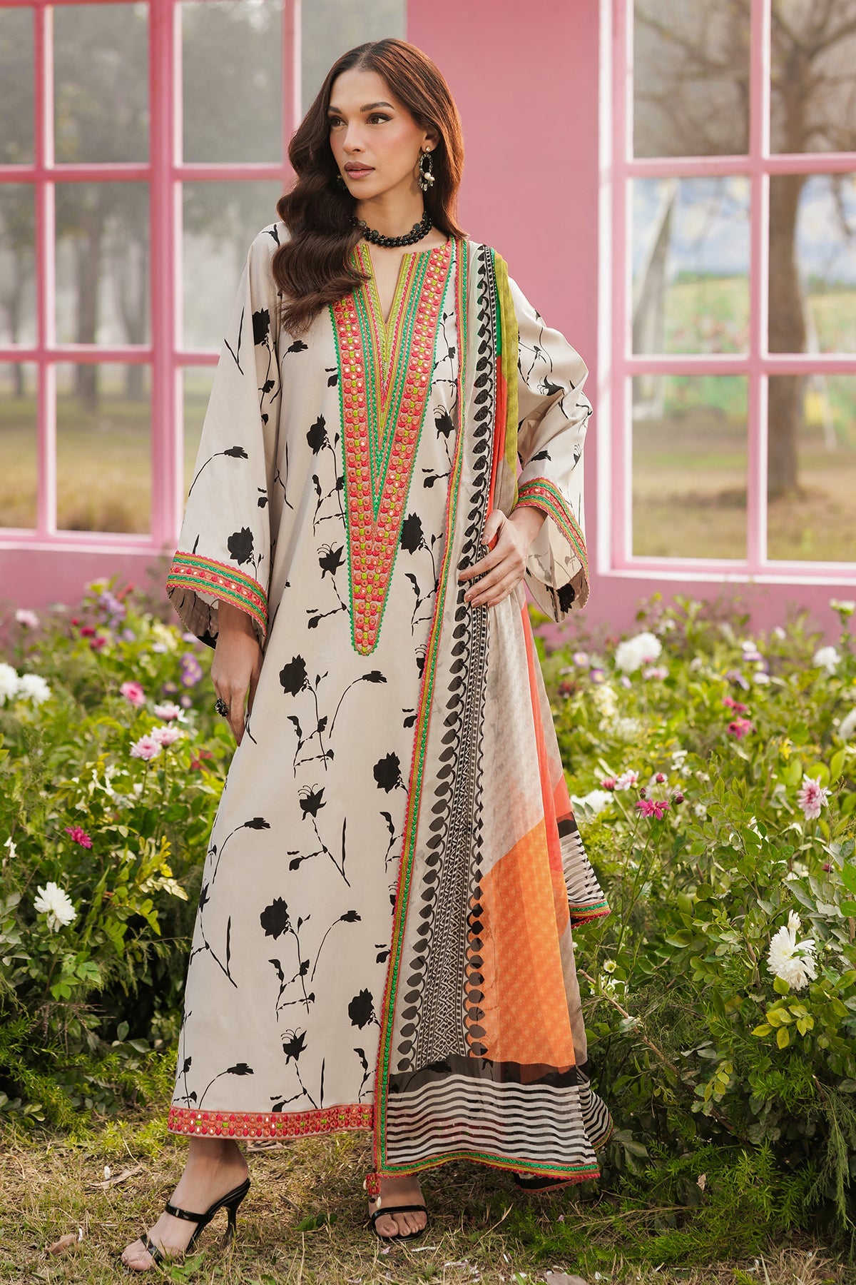 Charizma | 3-PC Unstitched Embroidered Lawn Collection | CRB6-02