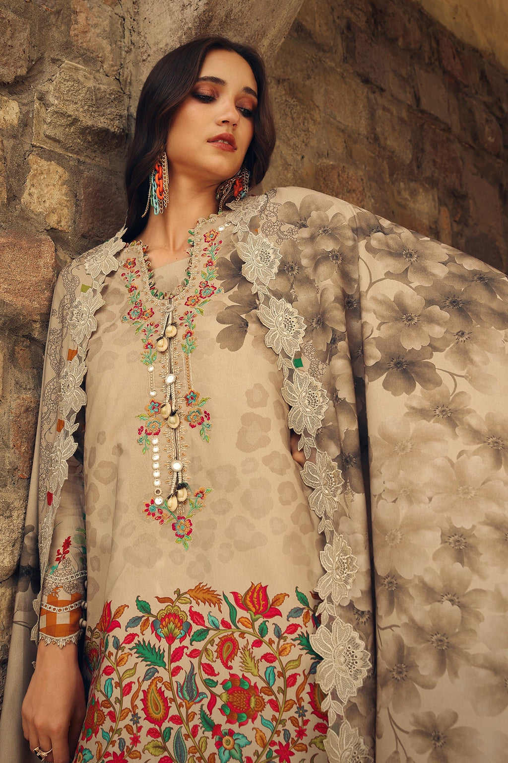 Charizma | Combination VOL - 01 Embroidered Lilen | CCW7-07