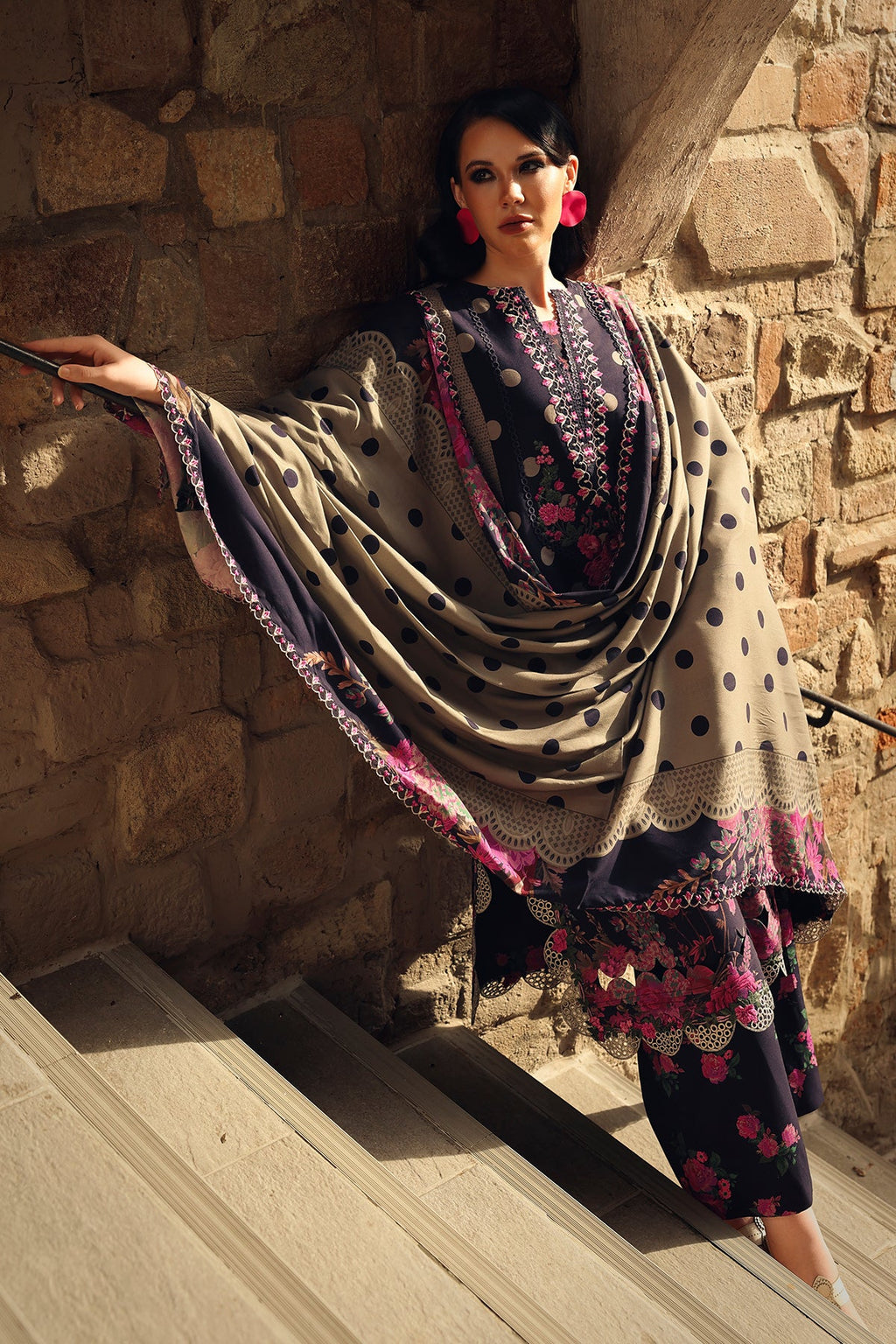 Charizma | Combination VOL - 01 Embroidered Lilen | CCW7-08