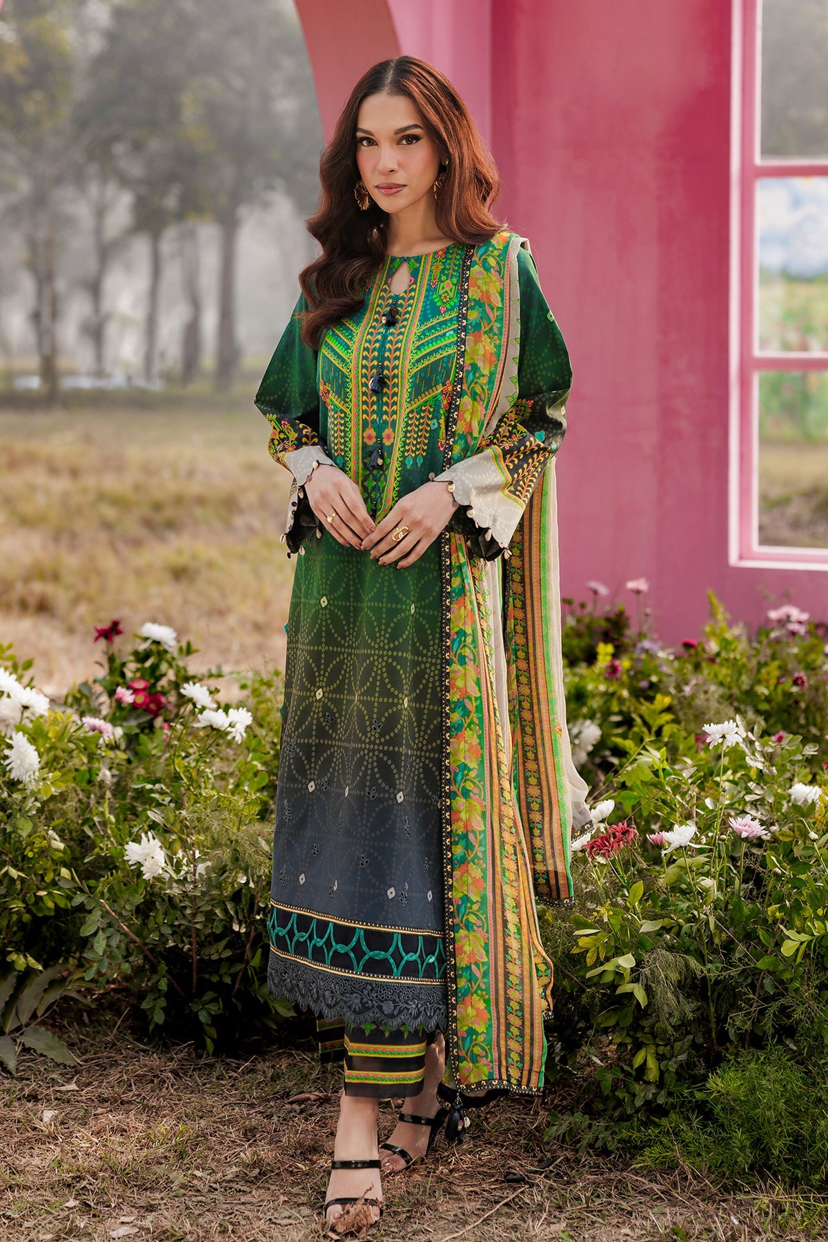 Charizma | 3-PC Unstitched Embroidered Lawn Collection | CRB6-01