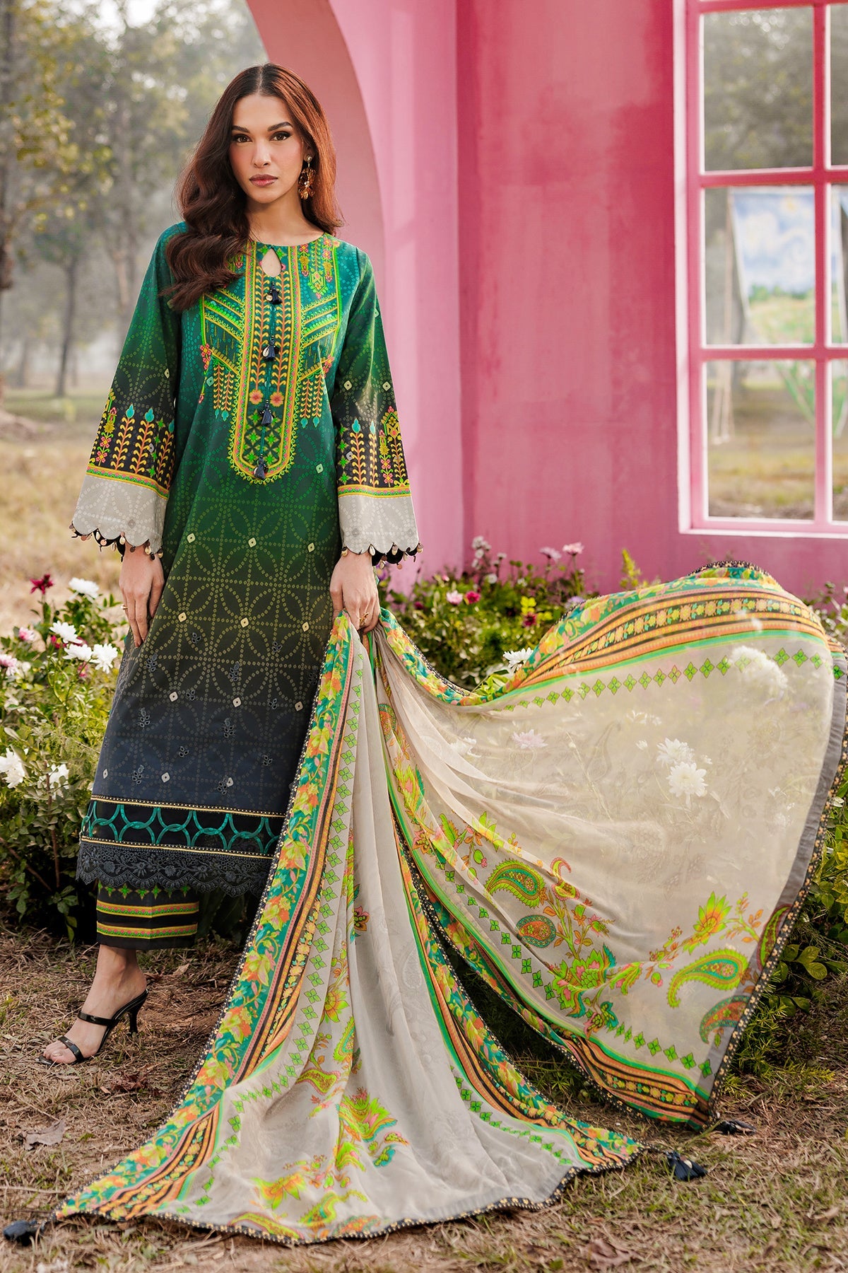 Charizma | 3-PC Unstitched Embroidered Lawn Collection | CRB6-01