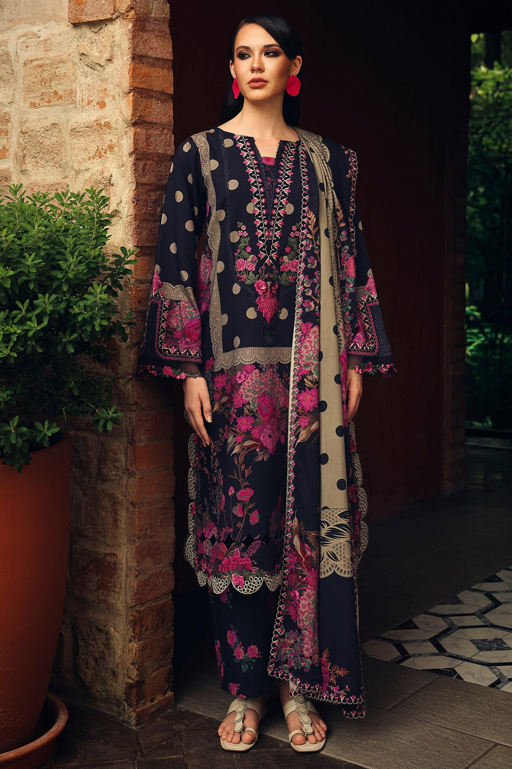 Charizma | Combination VOL - 01 Embroidered Lilen | CCW7-08