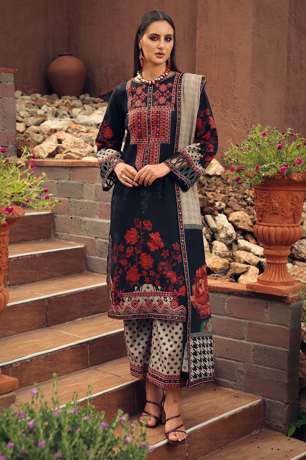 Charizma | Combination VOL - 01 Embroidered Lilen | CCW7-10