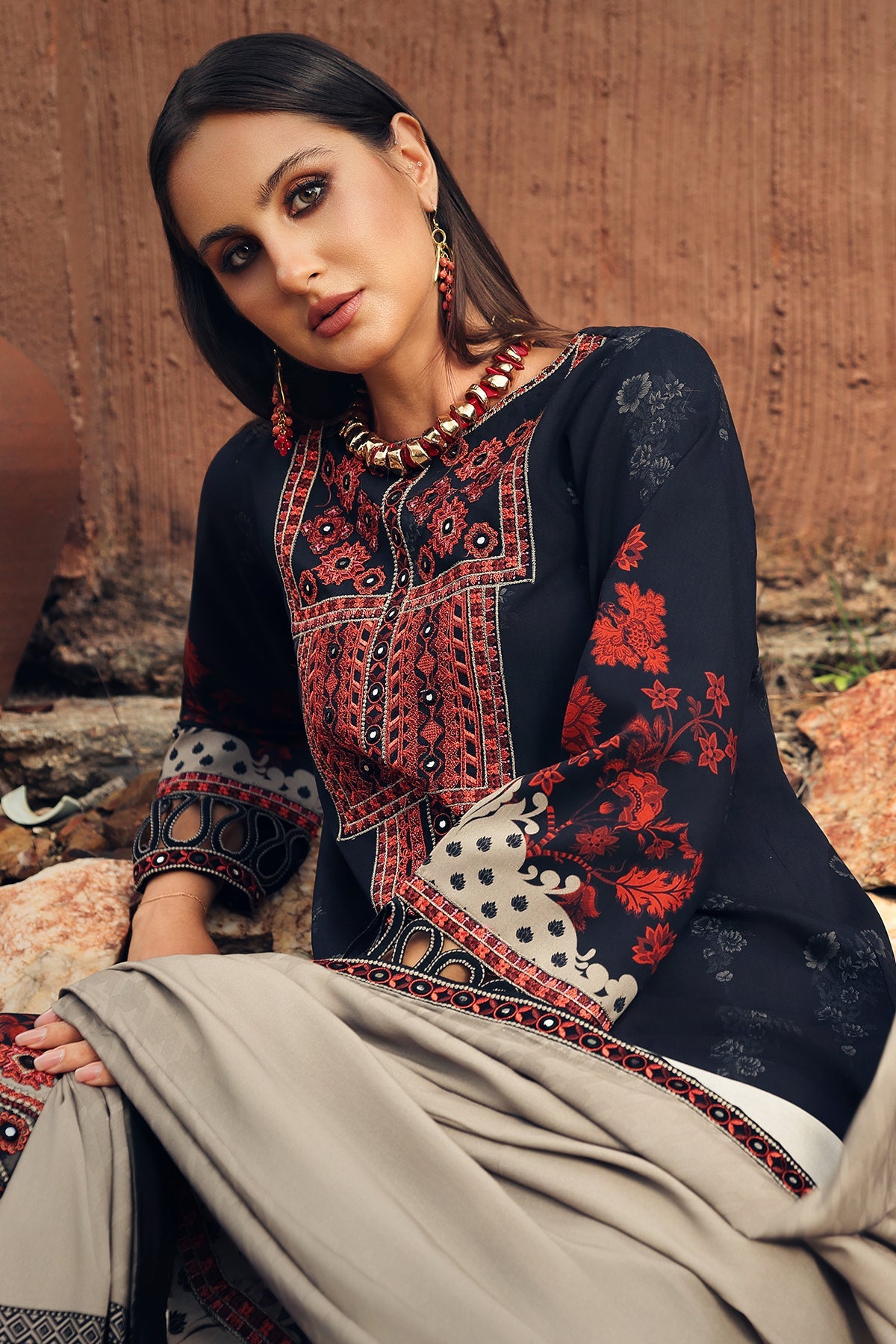 Charizma | Combination VOL - 01 Embroidered Lilen | CCW7-10