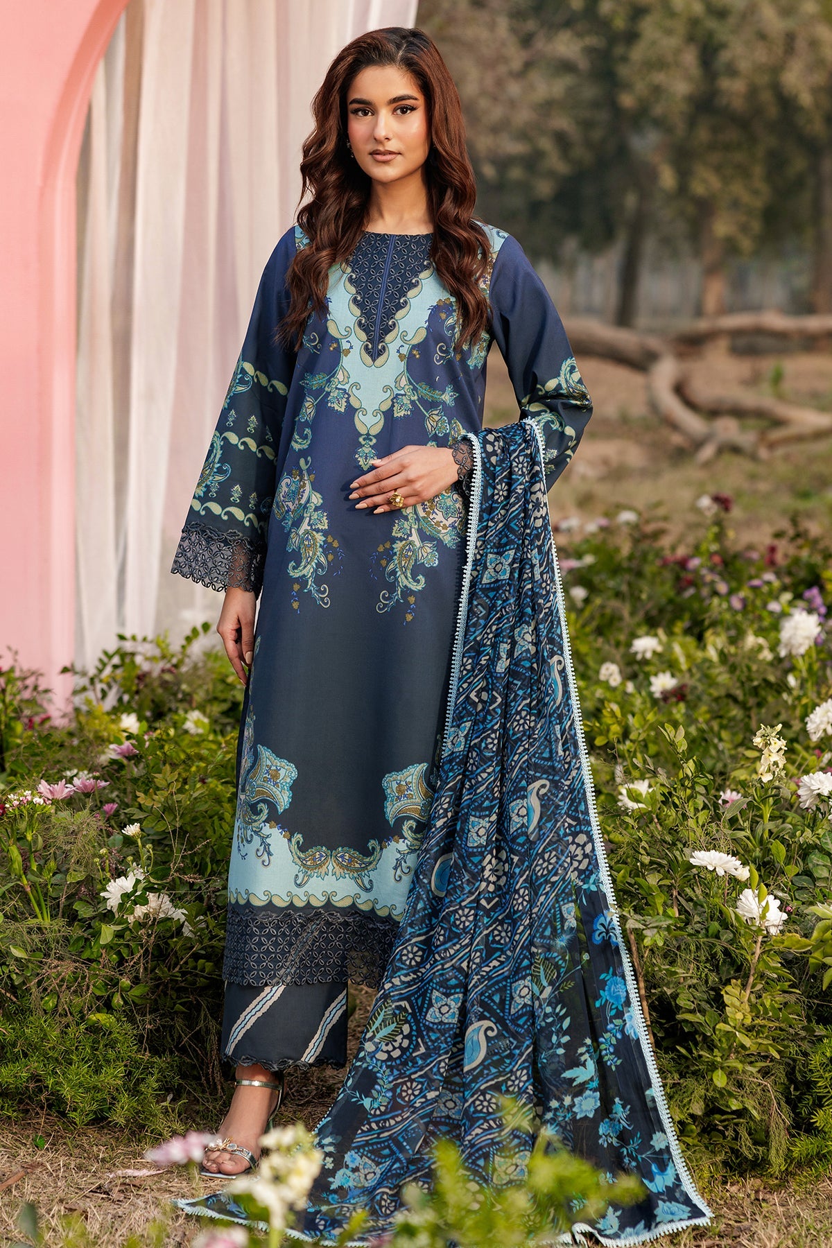 Charizma | 3-PC Unstitched Embroidered Lawn Collection | CRB6-03